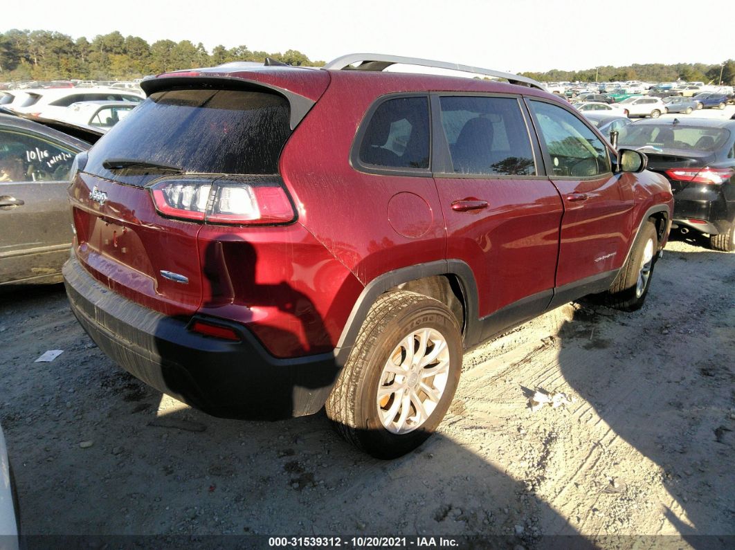 2020 Jeep Cherokee Latitude Бордовый vin: 1C4PJMCB5LD532986