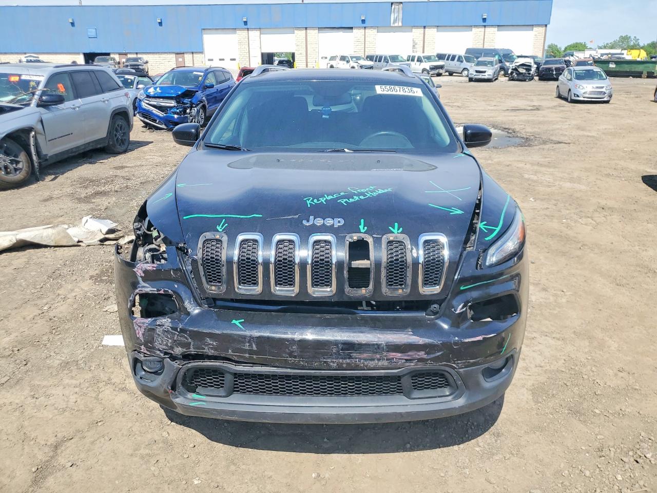 2014 Jeep Cherokee Latitude Black vin: 1C4PJMCB6EW166396