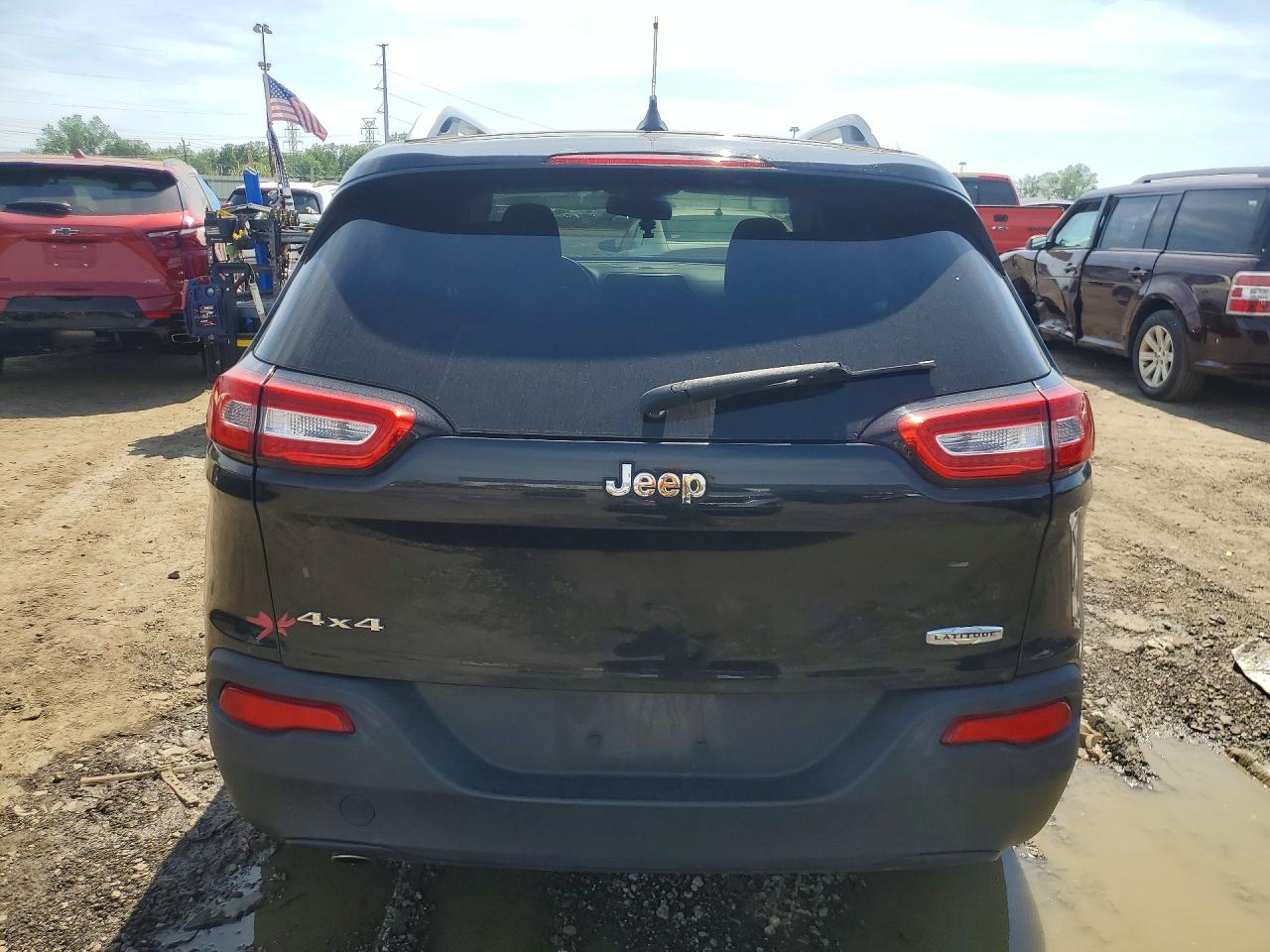 2014 Jeep Cherokee Latitude Black vin: 1C4PJMCB6EW166396