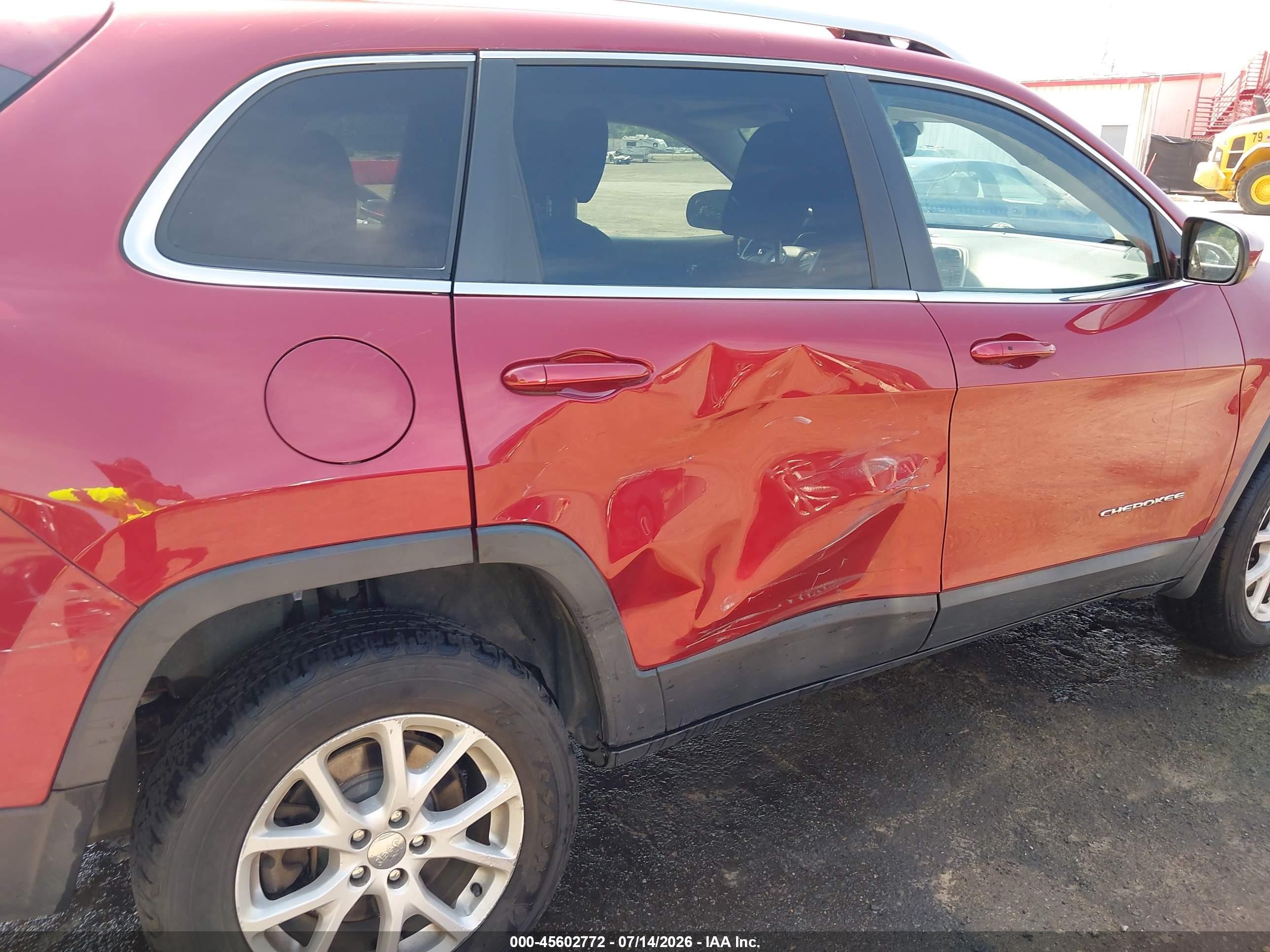 2014 Jeep Cherokee Latitude Красный vin: 1C4PJMCB6EW181500