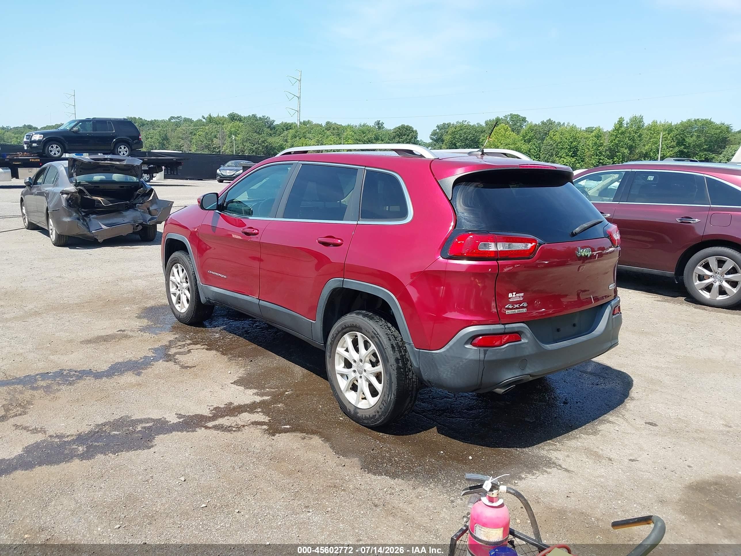 2014 Jeep Cherokee Latitude Красный vin: 1C4PJMCB6EW181500