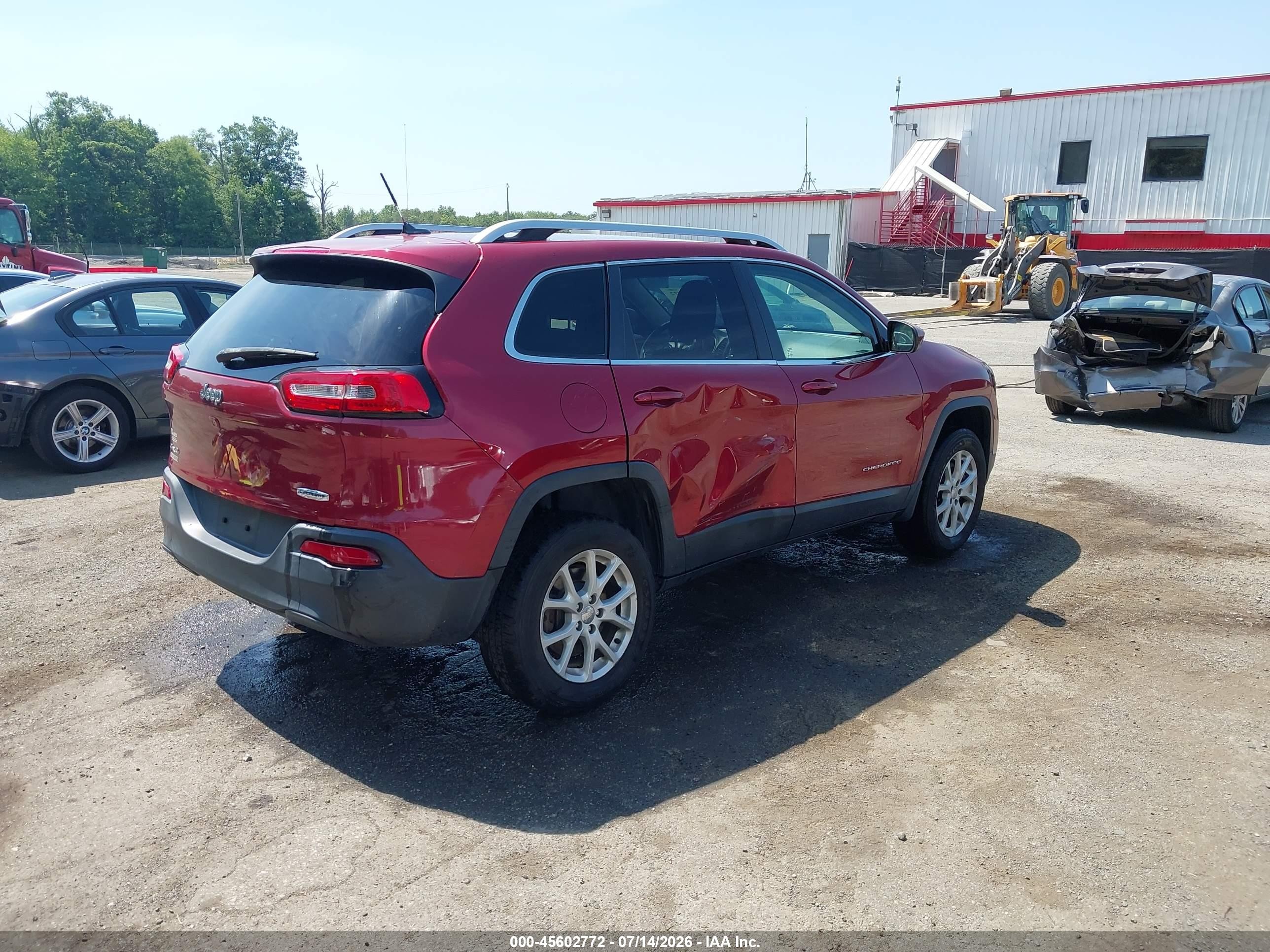 2014 Jeep Cherokee Latitude Красный vin: 1C4PJMCB6EW181500