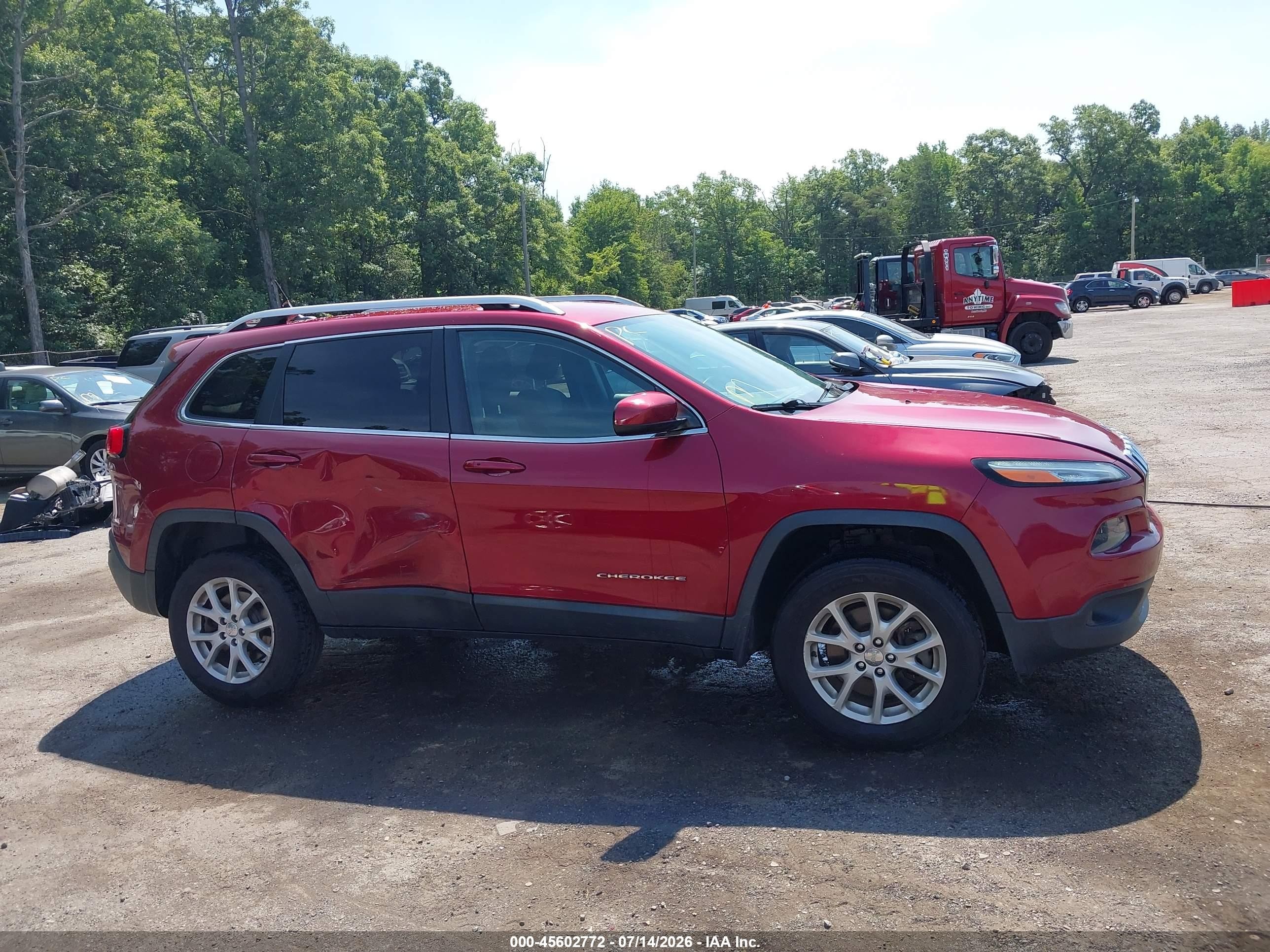 2014 Jeep Cherokee Latitude Красный vin: 1C4PJMCB6EW181500