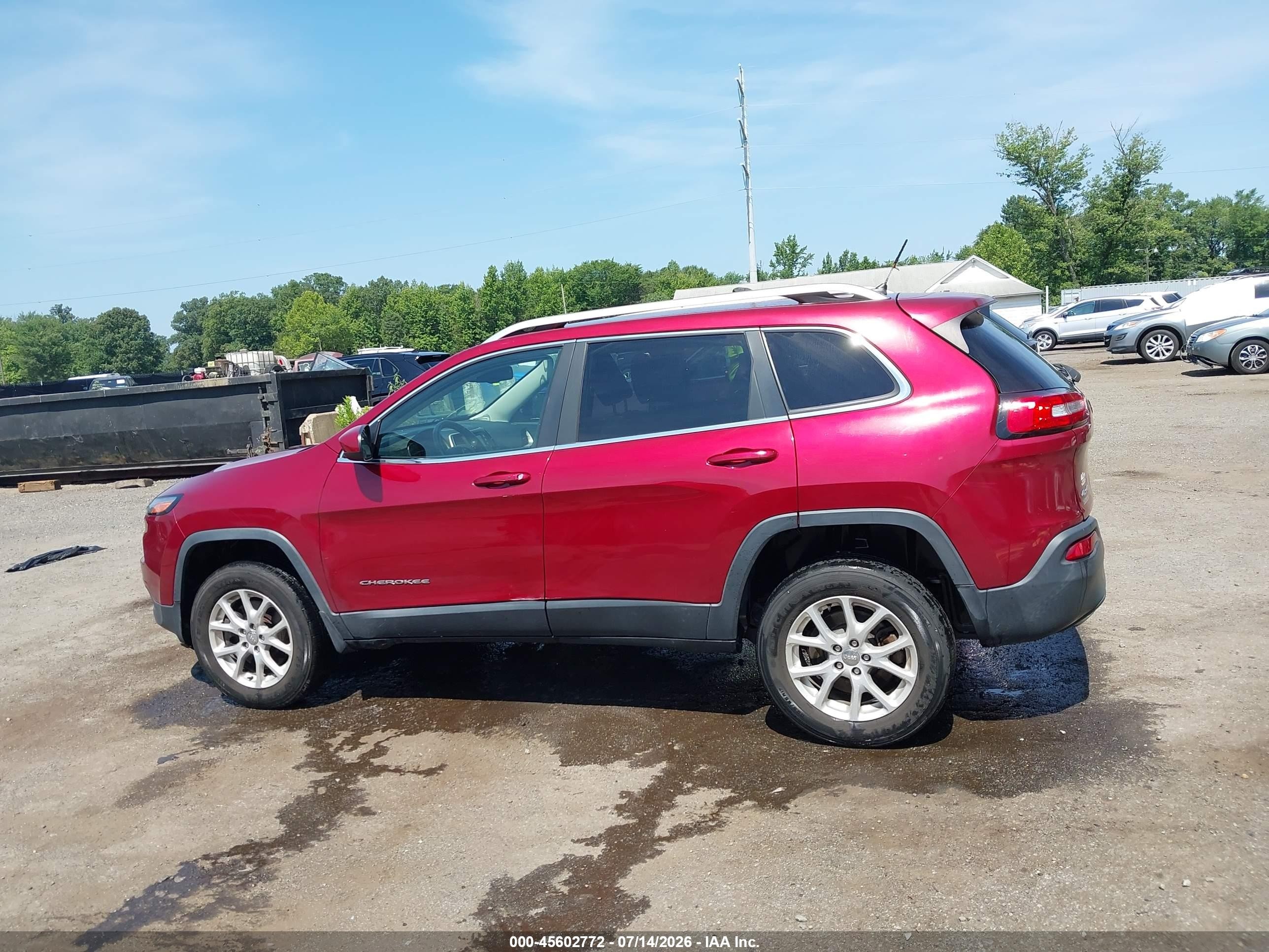 2014 Jeep Cherokee Latitude Красный vin: 1C4PJMCB6EW181500