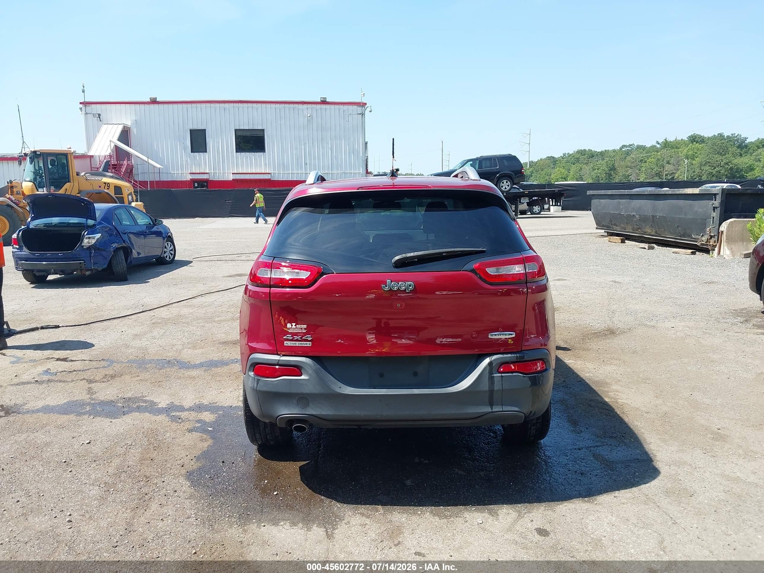 2014 Jeep Cherokee Latitude Красный vin: 1C4PJMCB6EW181500