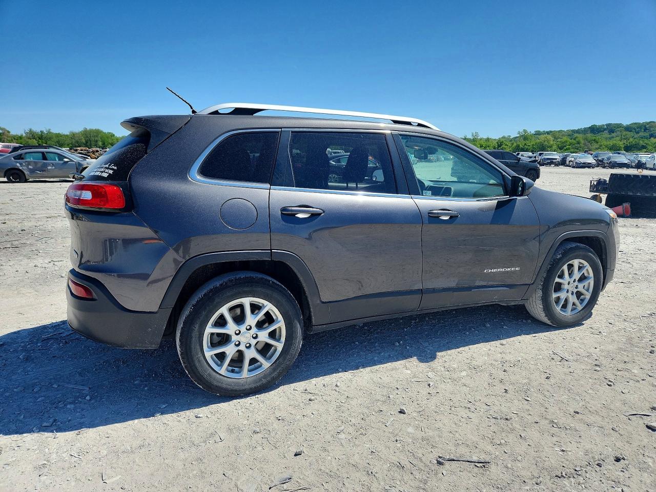 2014 Jeep Cherokee Latitude Gray vin: 1C4PJMCB6EW296436
