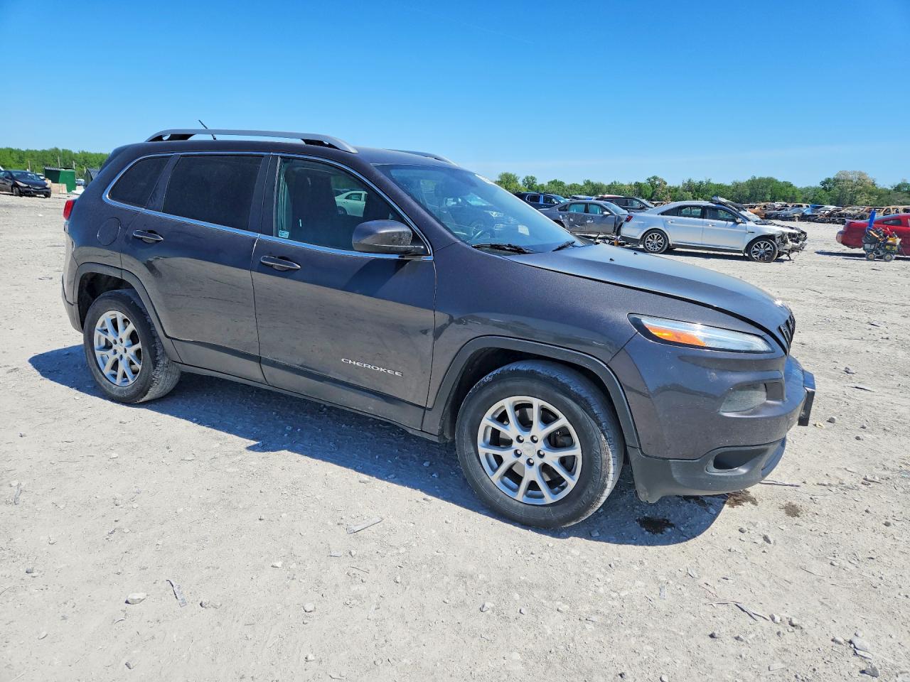 2014 Jeep Cherokee Latitude Gray vin: 1C4PJMCB6EW296436