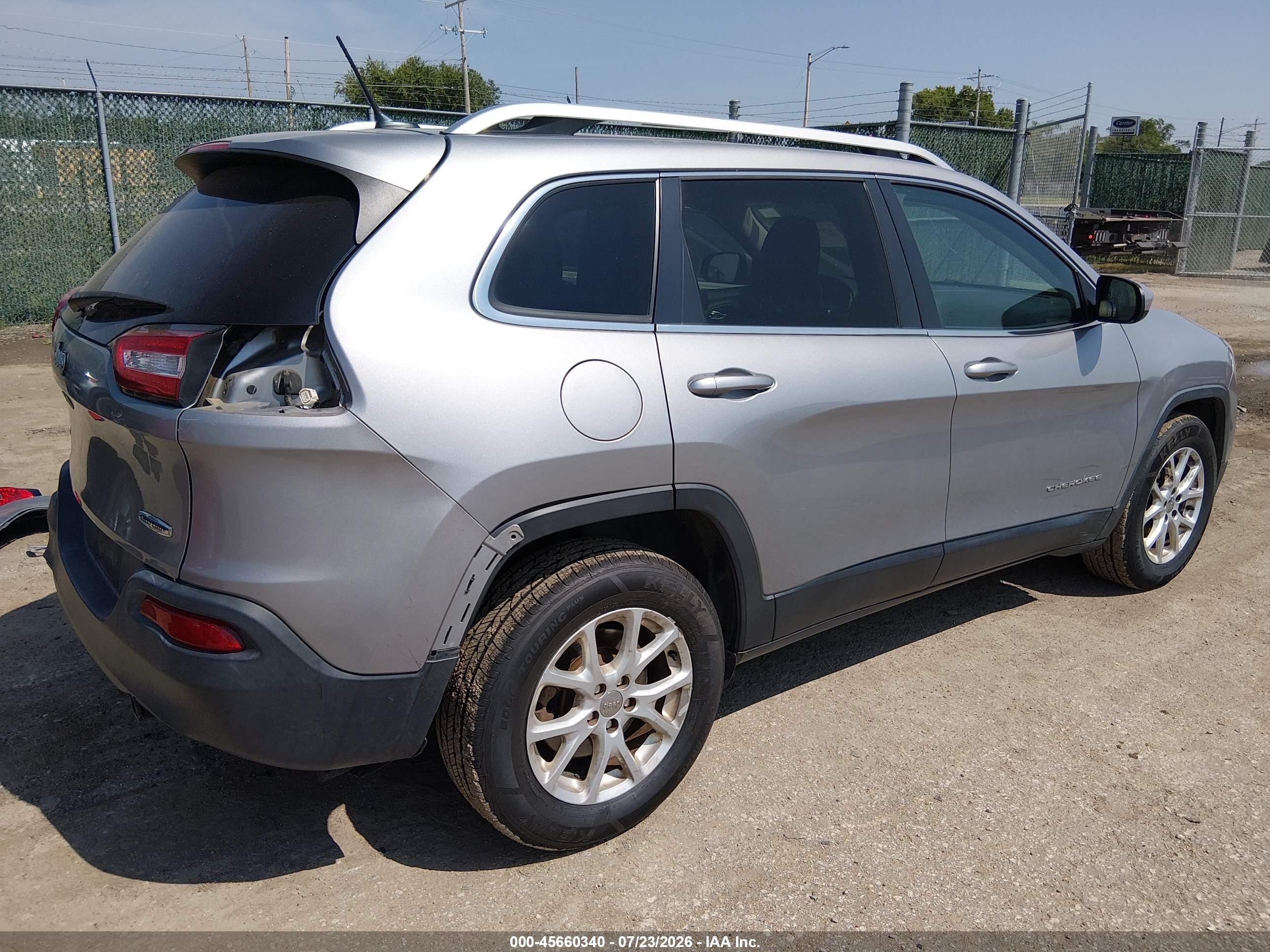 2015 Jeep Cherokee Latitude Серый vin: 1C4PJMCB6FW774758