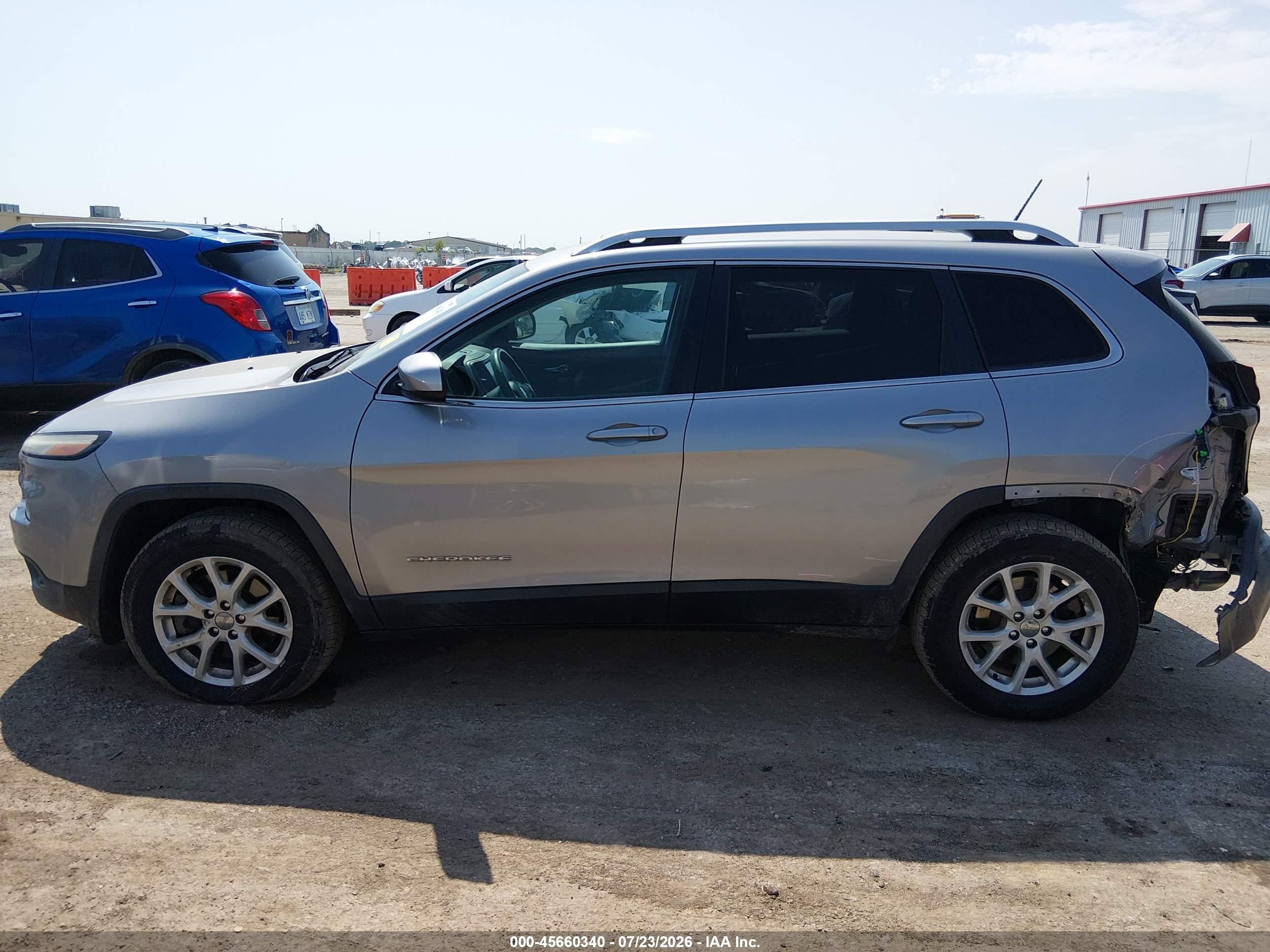 2015 Jeep Cherokee Latitude Серый vin: 1C4PJMCB6FW774758
