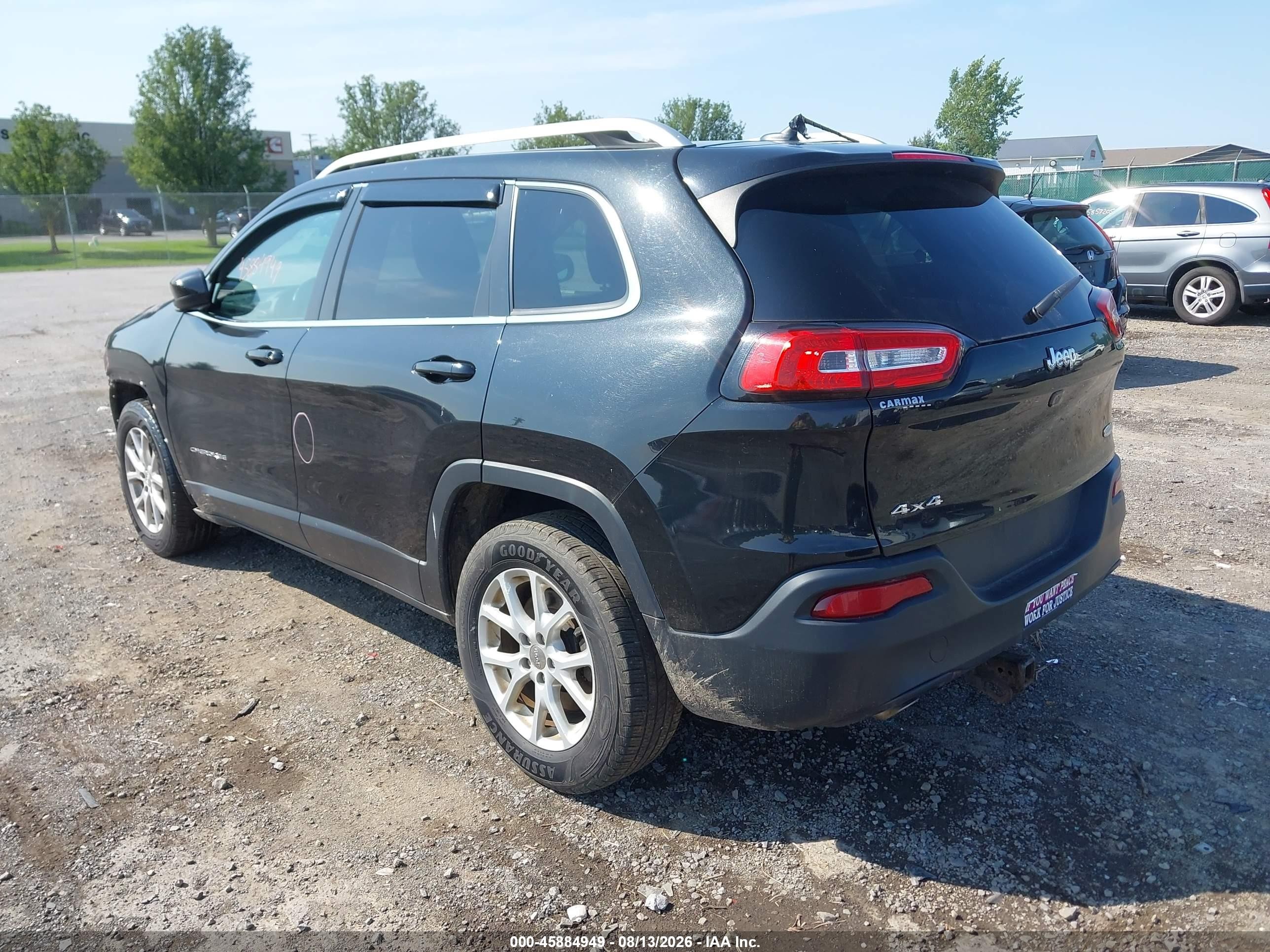 2015 Jeep Cherokee Latitude Черный vin: 1C4PJMCB6FW792256
