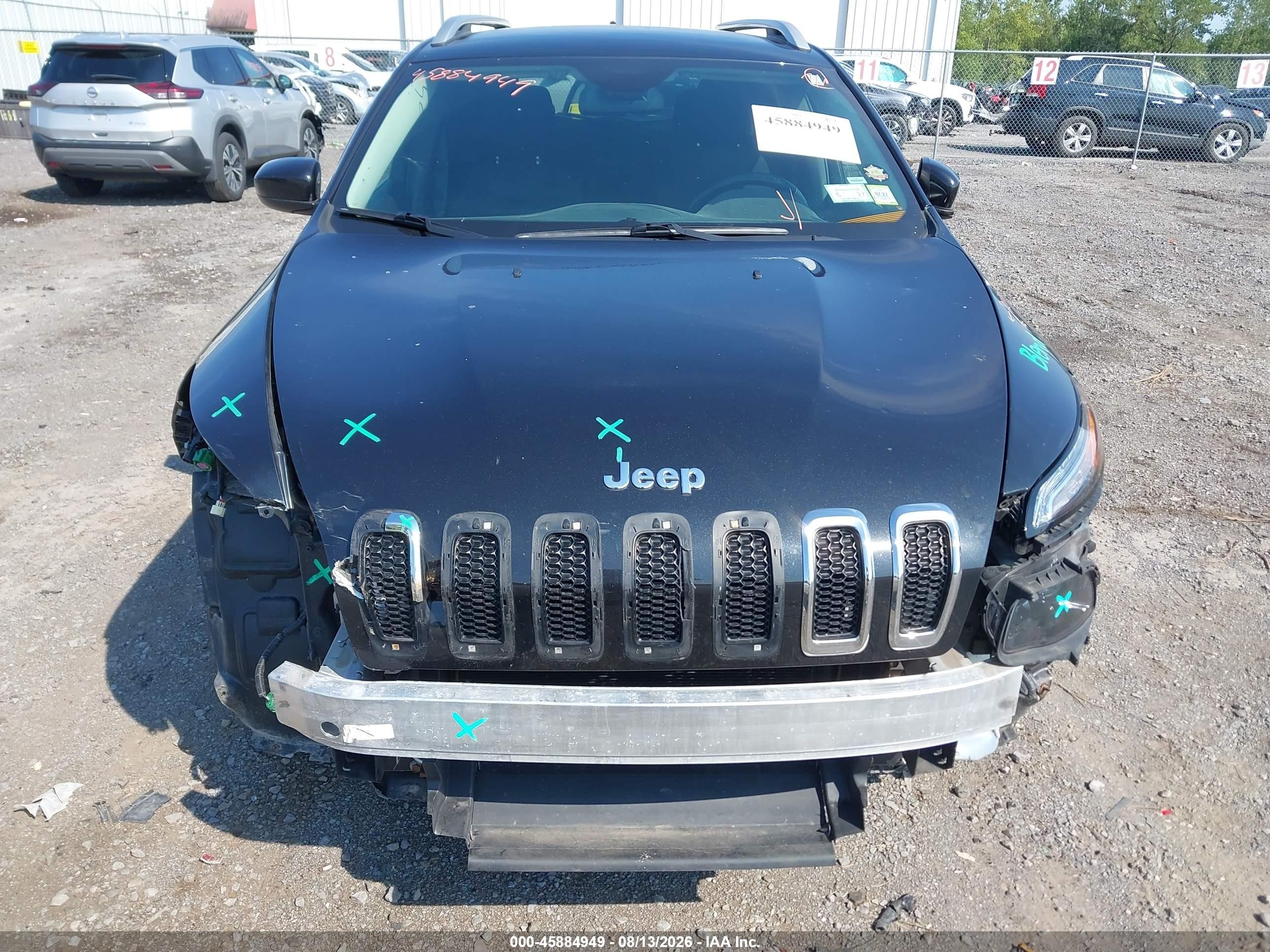 2015 Jeep Cherokee Latitude Черный vin: 1C4PJMCB6FW792256