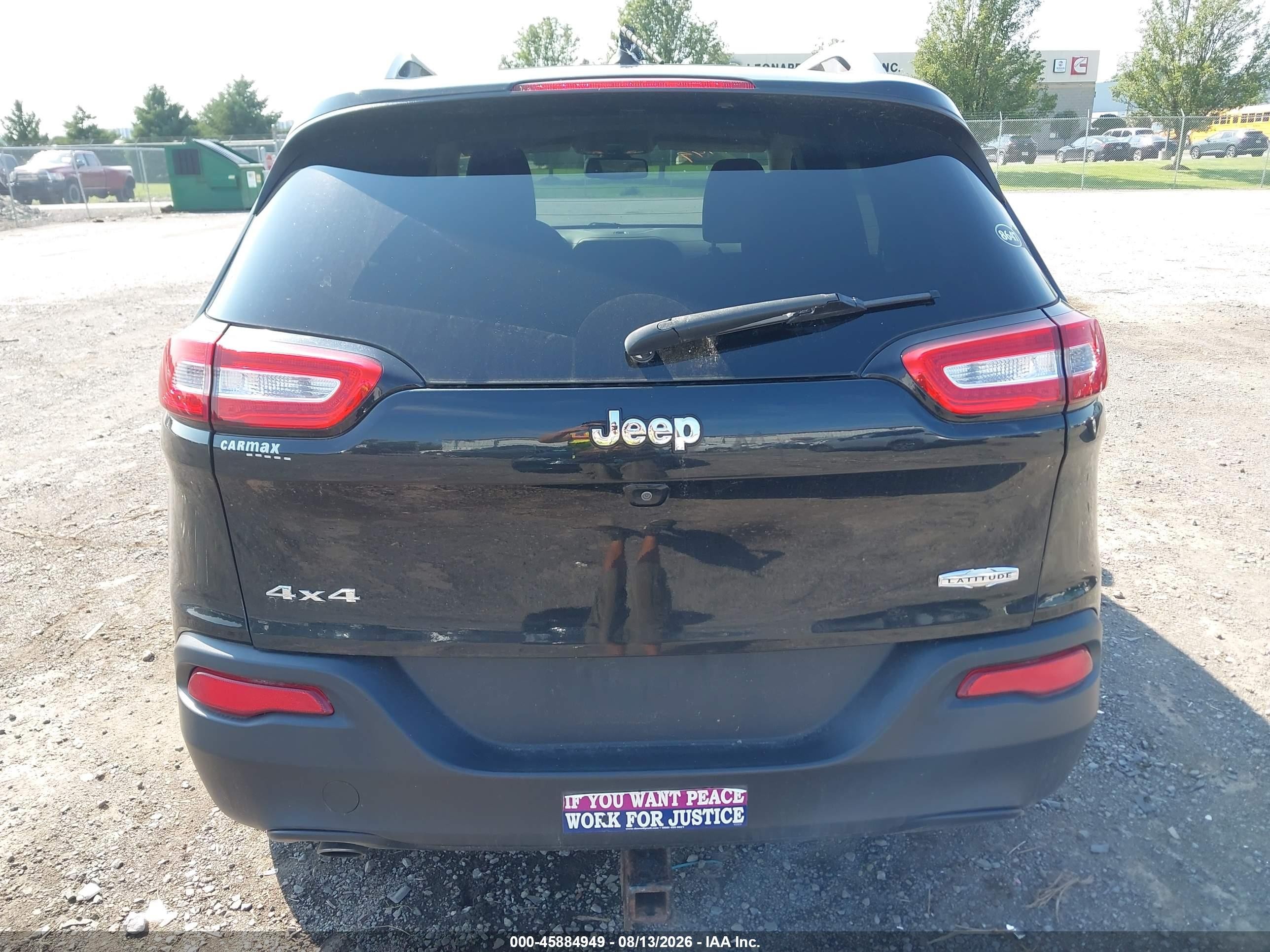 2015 Jeep Cherokee Latitude Черный vin: 1C4PJMCB6FW792256