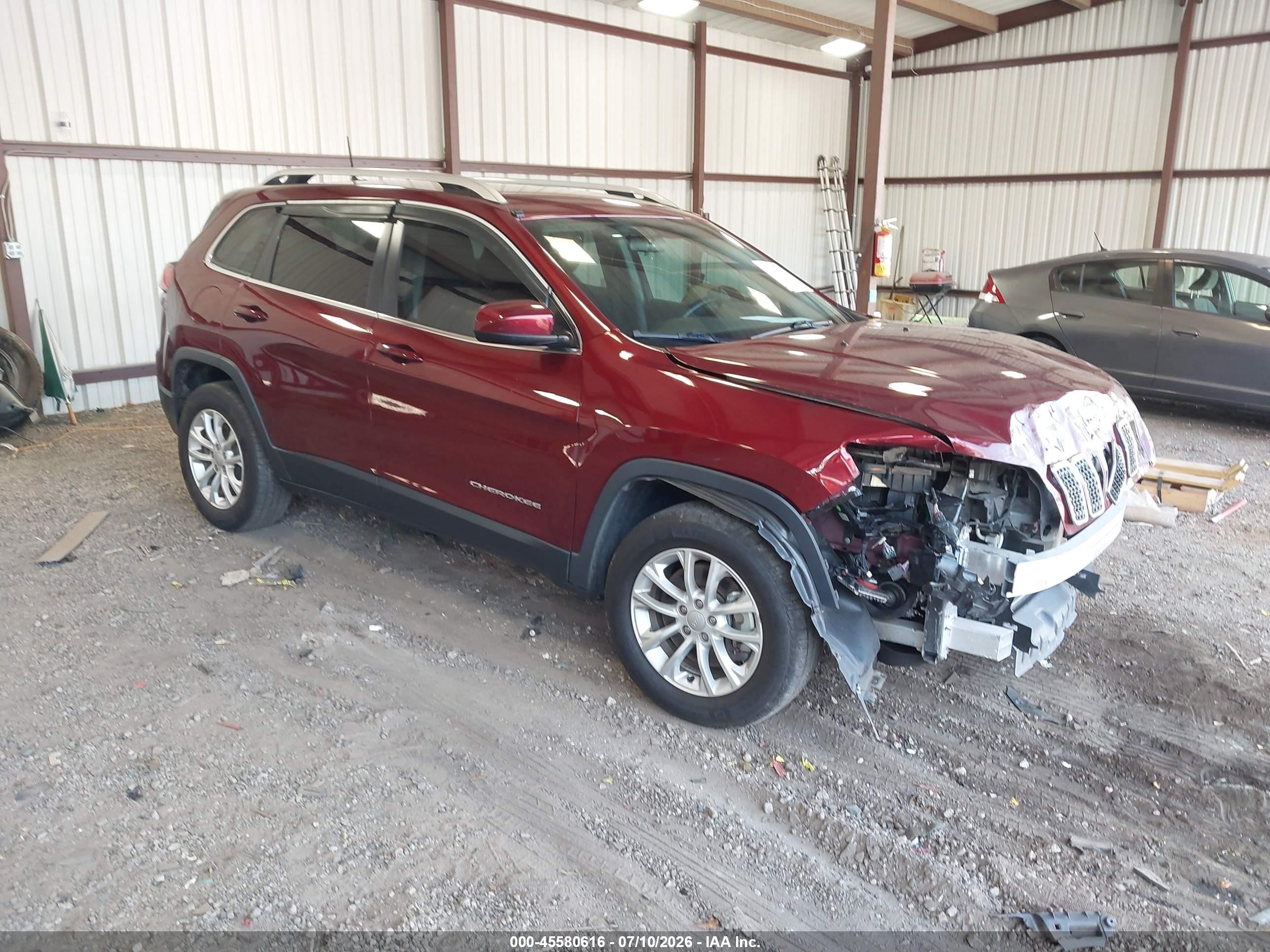 2019 Jeep Cherokee Latitude 4x4 Red vin: 1C4PJMCB6KD433107