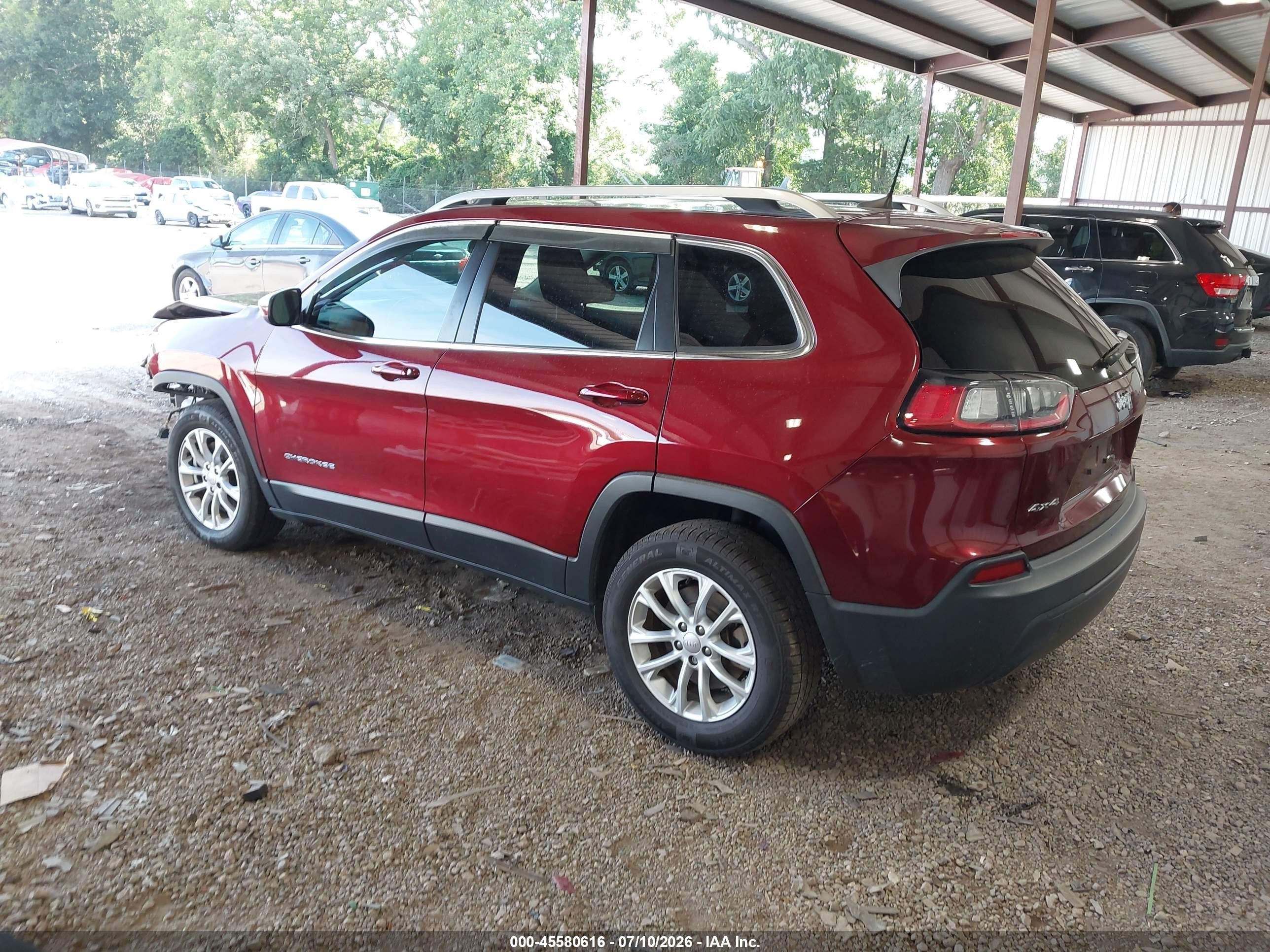 2019 Jeep Cherokee Latitude 4x4 Red vin: 1C4PJMCB6KD433107