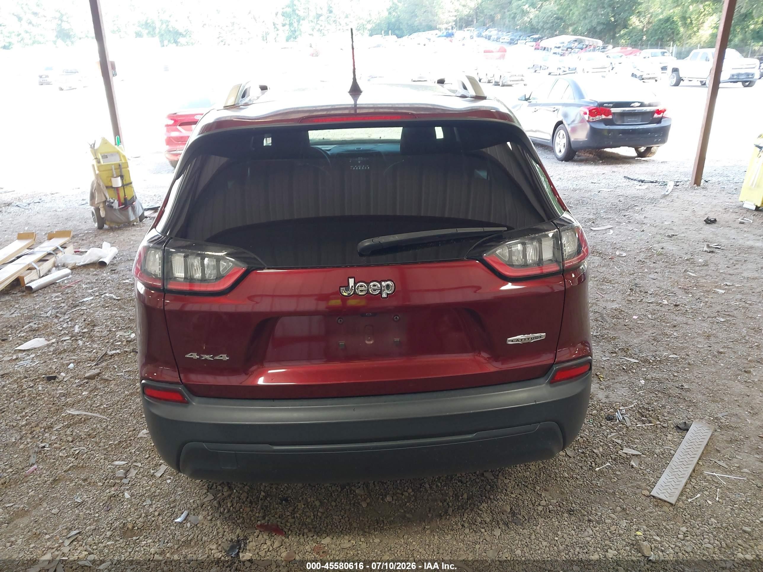 2019 Jeep Cherokee Latitude 4x4 Red vin: 1C4PJMCB6KD433107