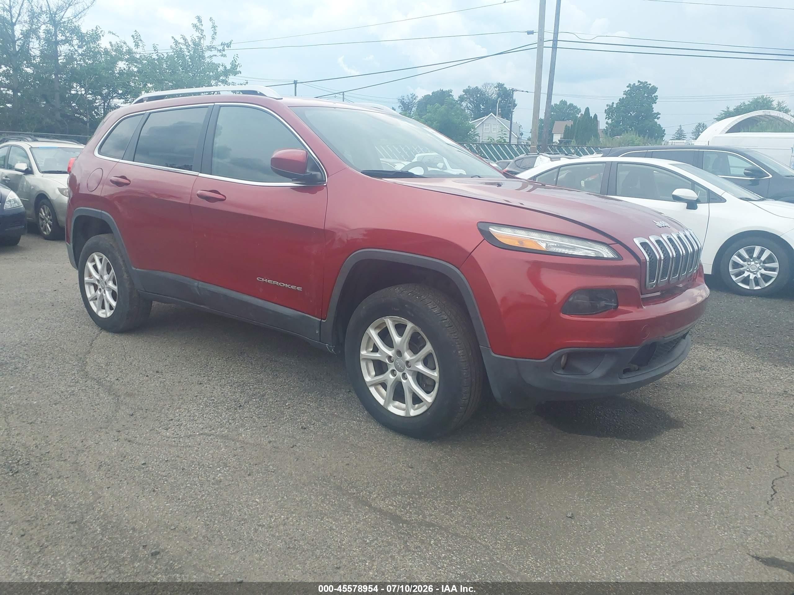2014 Jeep Cherokee Latitude Burgundy vin: 1C4PJMCB7EW133407