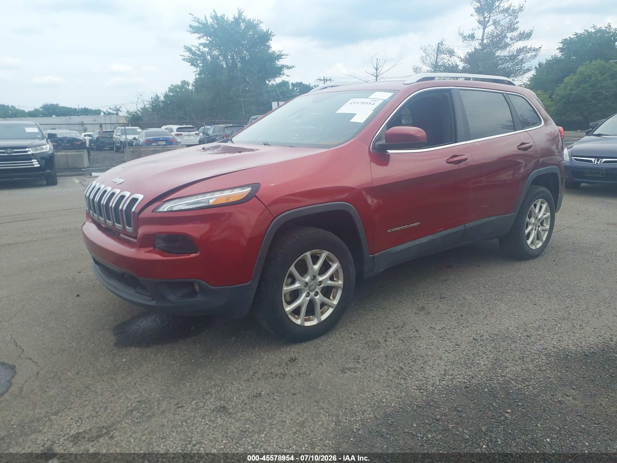 2014 Jeep Cherokee Latitude Burgundy vin: 1C4PJMCB7EW133407