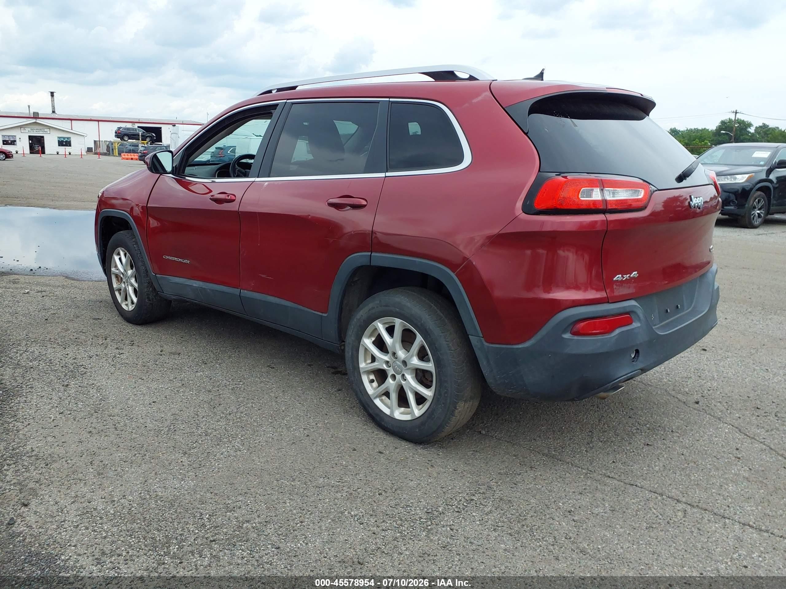 2014 Jeep Cherokee Latitude Burgundy vin: 1C4PJMCB7EW133407