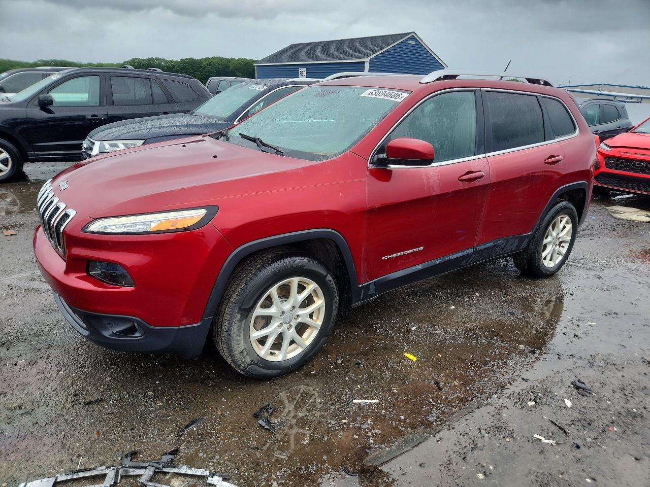2014 Jeep Cherokee Latitude Красный vin: 1C4PJMCB7EW215394