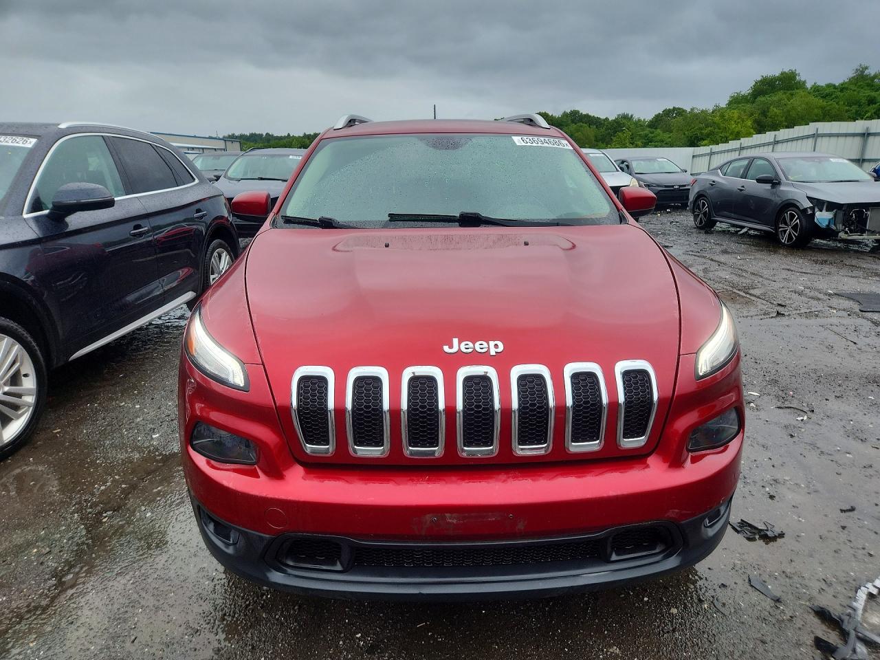 2014 Jeep Cherokee Latitude Red vin: 1C4PJMCB7EW215394