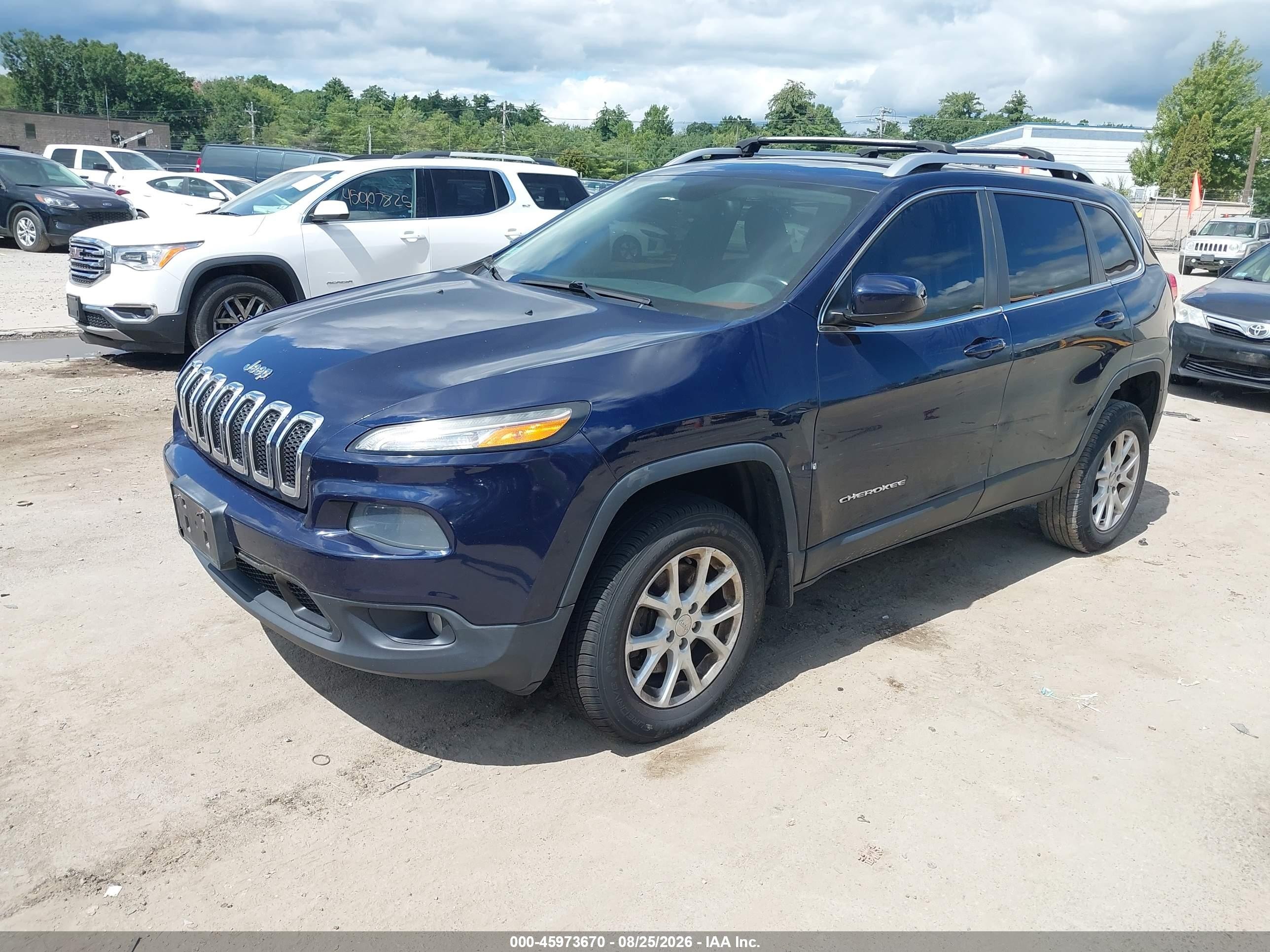 2014 Jeep Cherokee Latitude Blue vin: 1C4PJMCB7EW270010