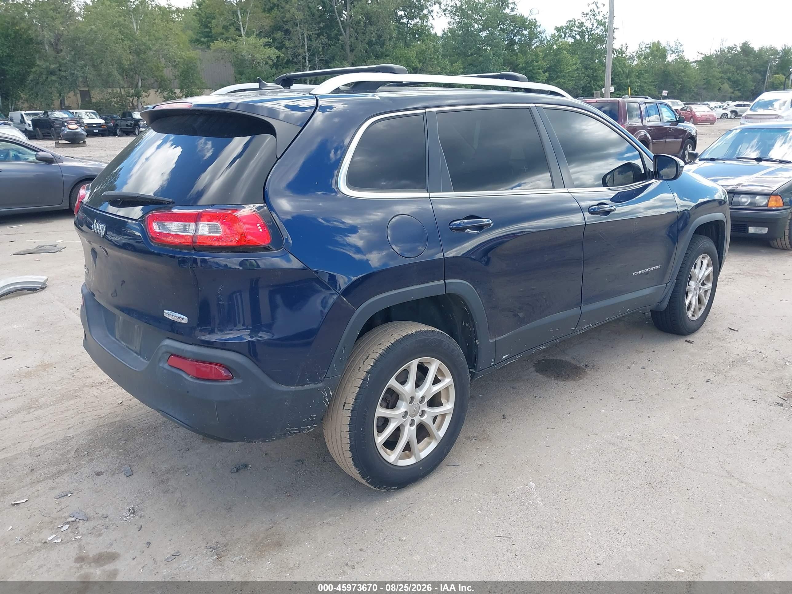 2014 Jeep Cherokee Latitude Blue vin: 1C4PJMCB7EW270010