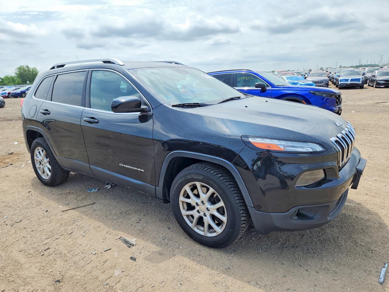 2015 Jeep Cherokee Latitude Black vin: 1C4PJMCB7FW522498
