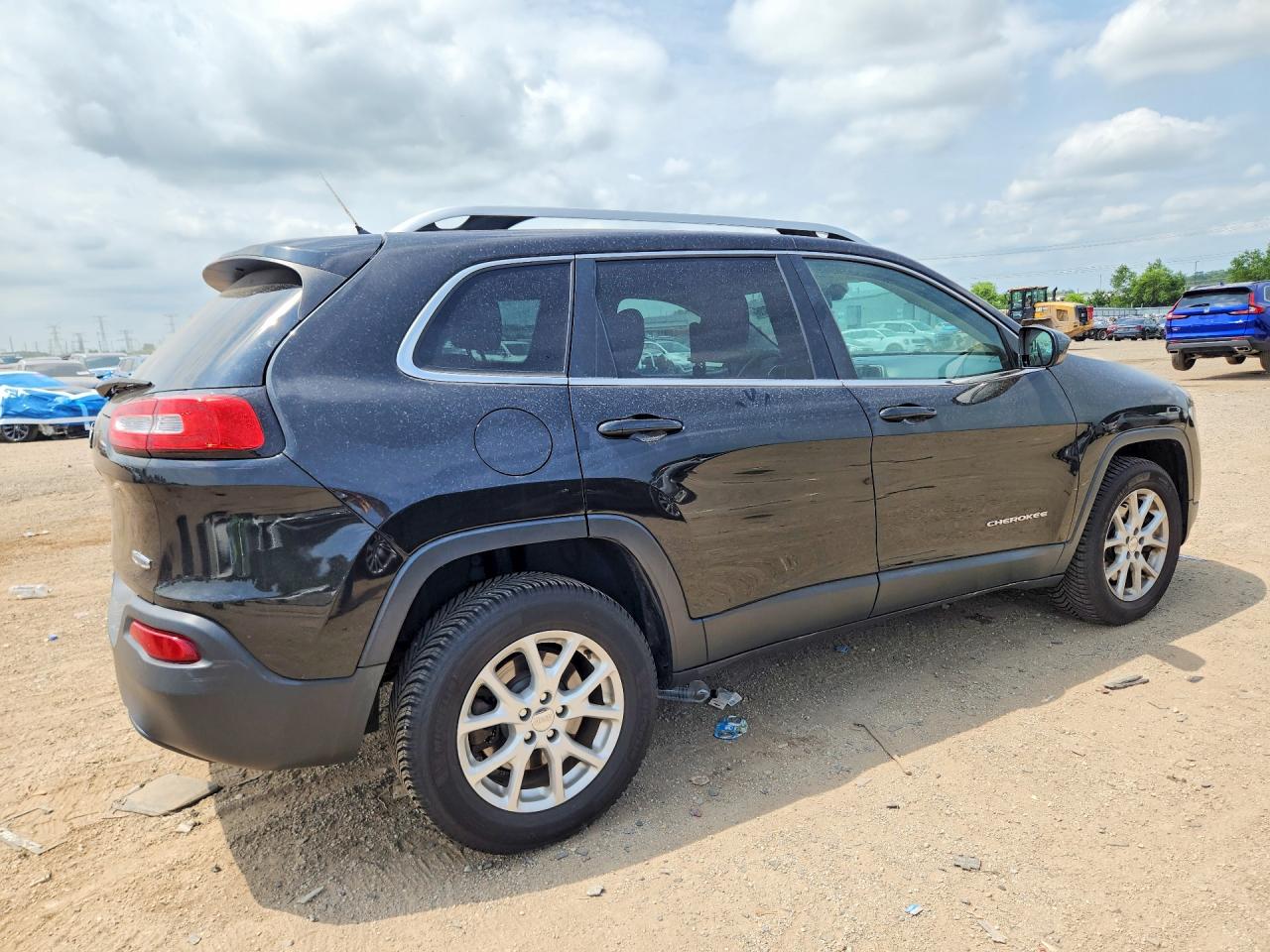 2015 Jeep Cherokee Latitude Black vin: 1C4PJMCB7FW522498