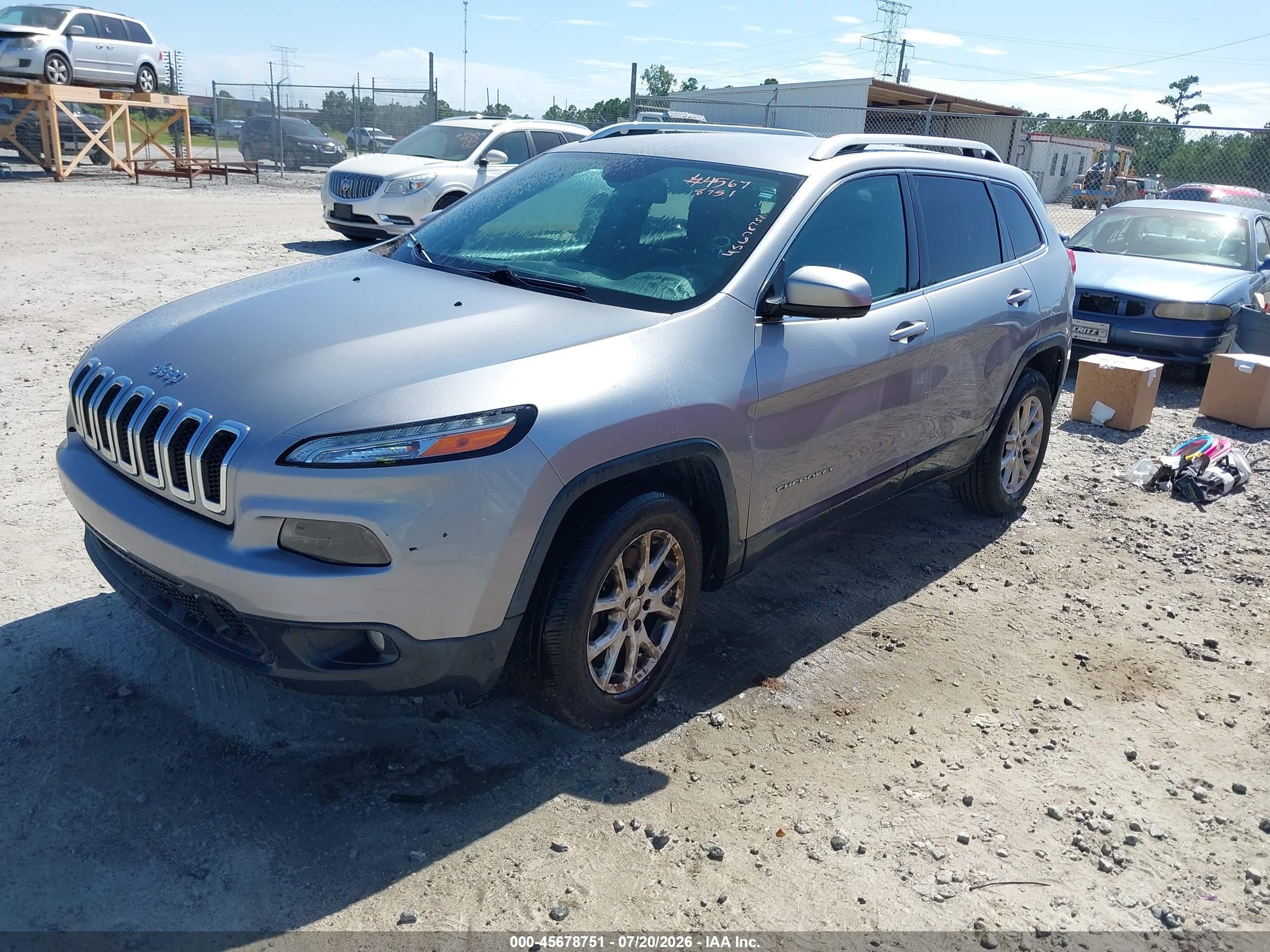 2015 Jeep Cherokee Latitude Серый vin: 1C4PJMCB7FW744474