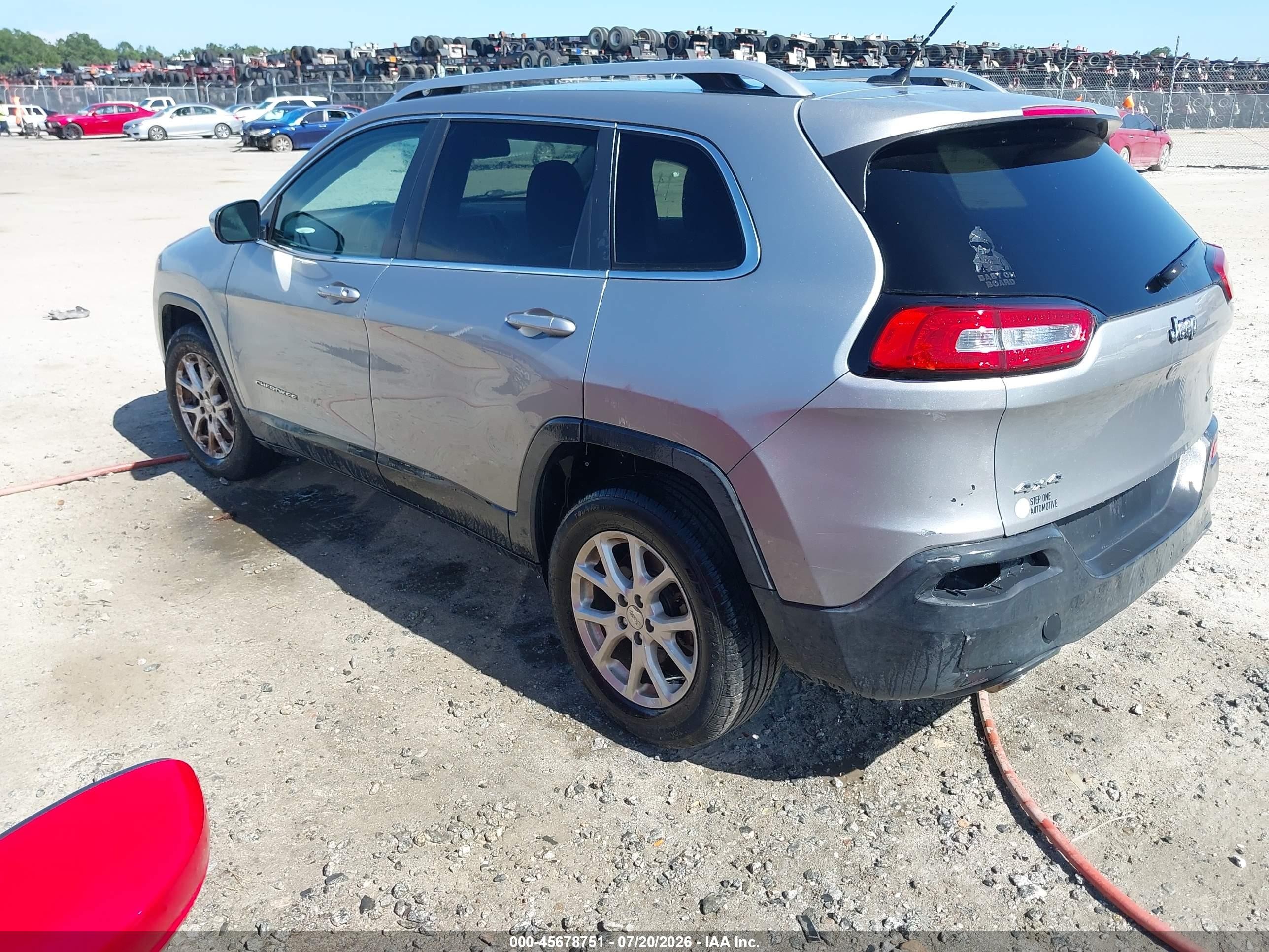 2015 Jeep Cherokee Latitude Серый vin: 1C4PJMCB7FW744474
