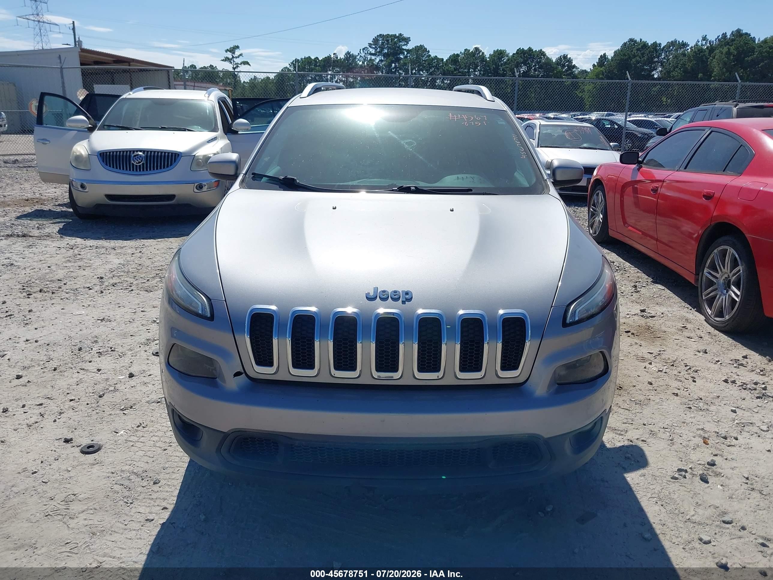 2015 Jeep Cherokee Latitude Серый vin: 1C4PJMCB7FW744474