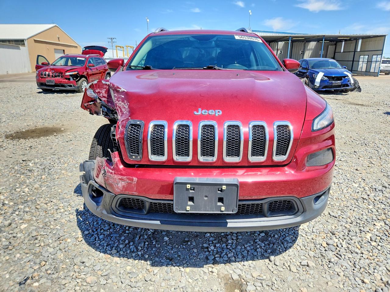 2017 Jeep Cherokee Latitude Red vin: 1C4PJMCB7HD220546