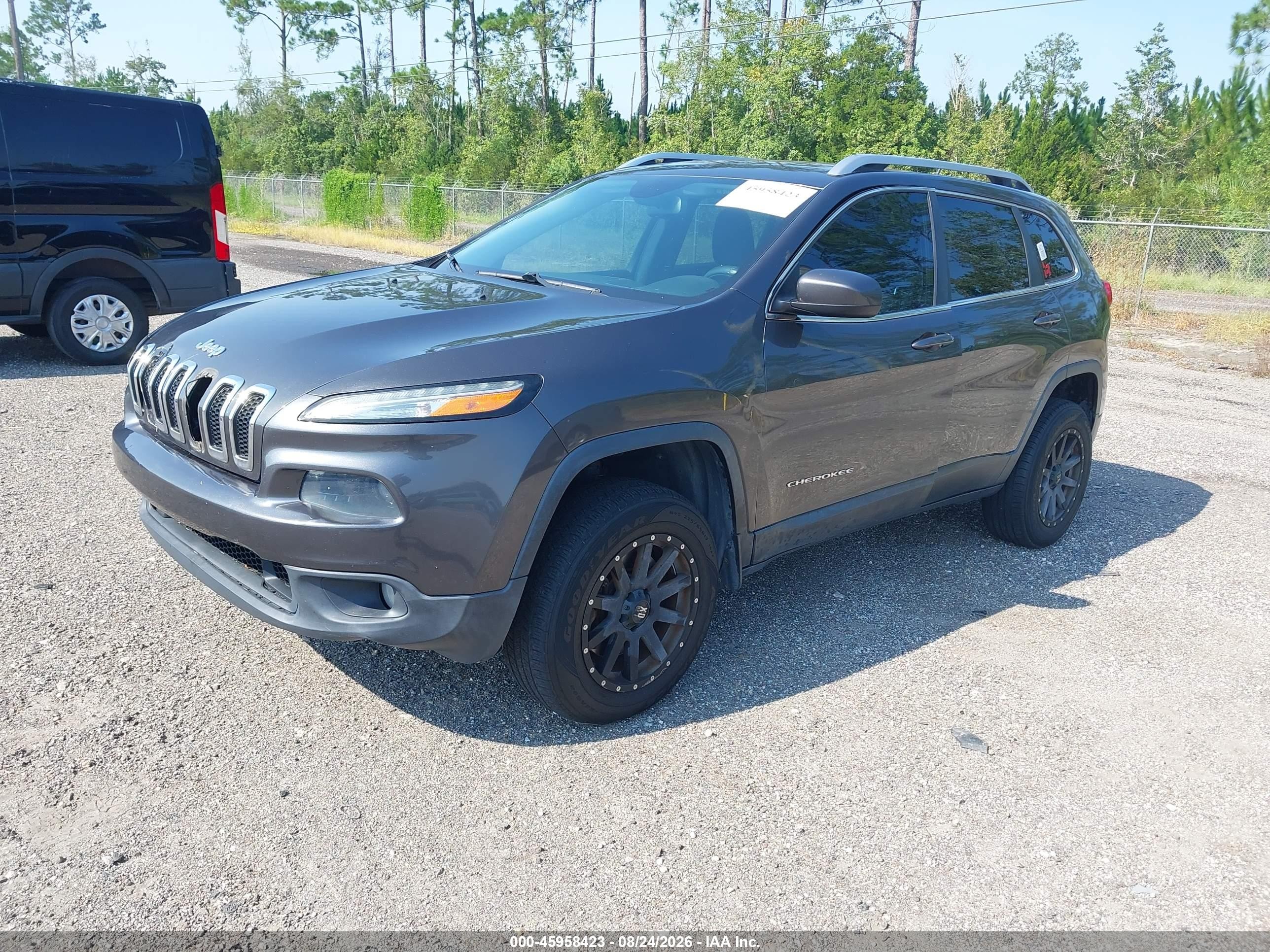 2014 Jeep Cherokee Latitude Серый vin: 1C4PJMCB8EW186066