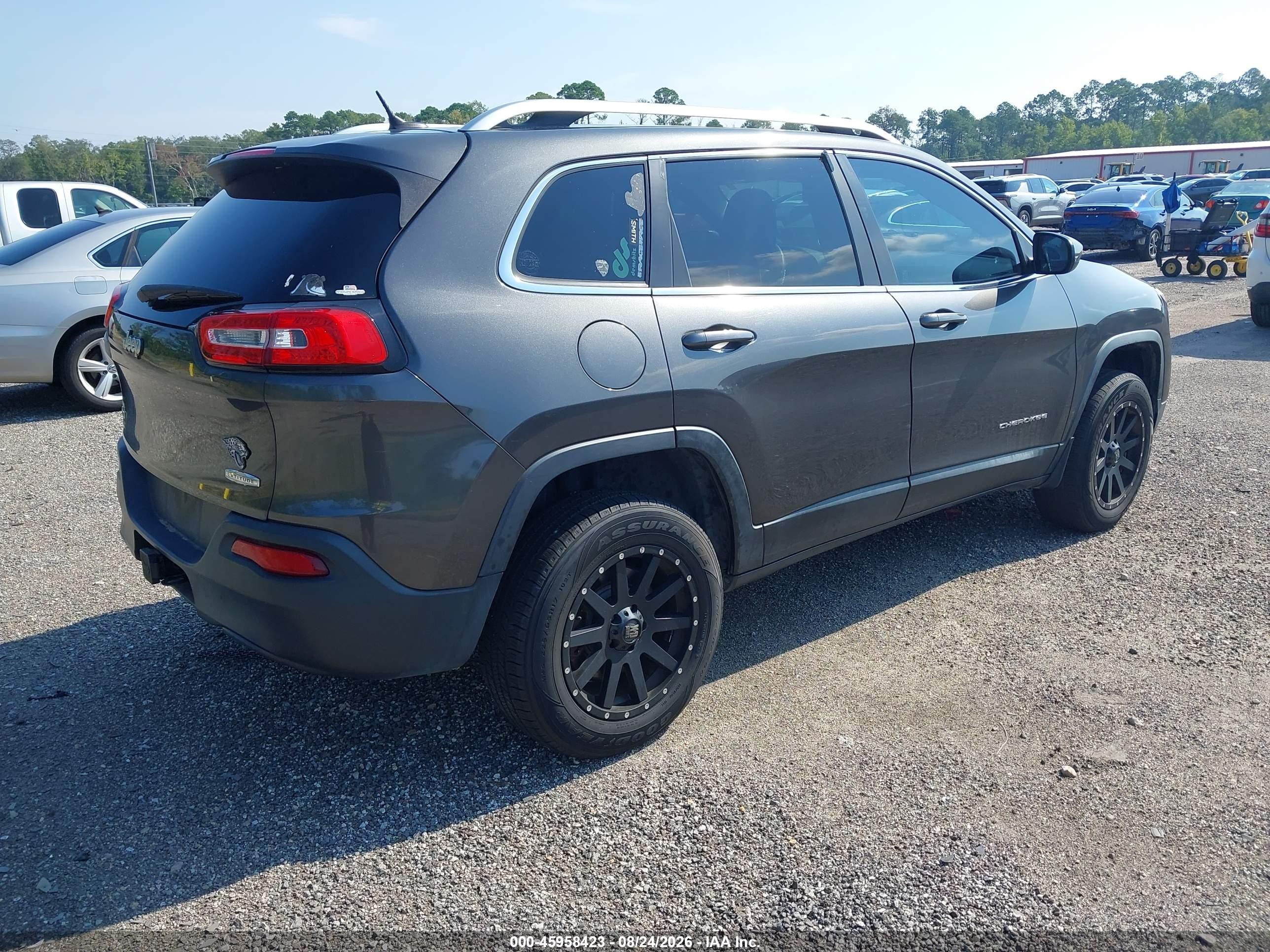 2014 Jeep Cherokee Latitude Серый vin: 1C4PJMCB8EW186066