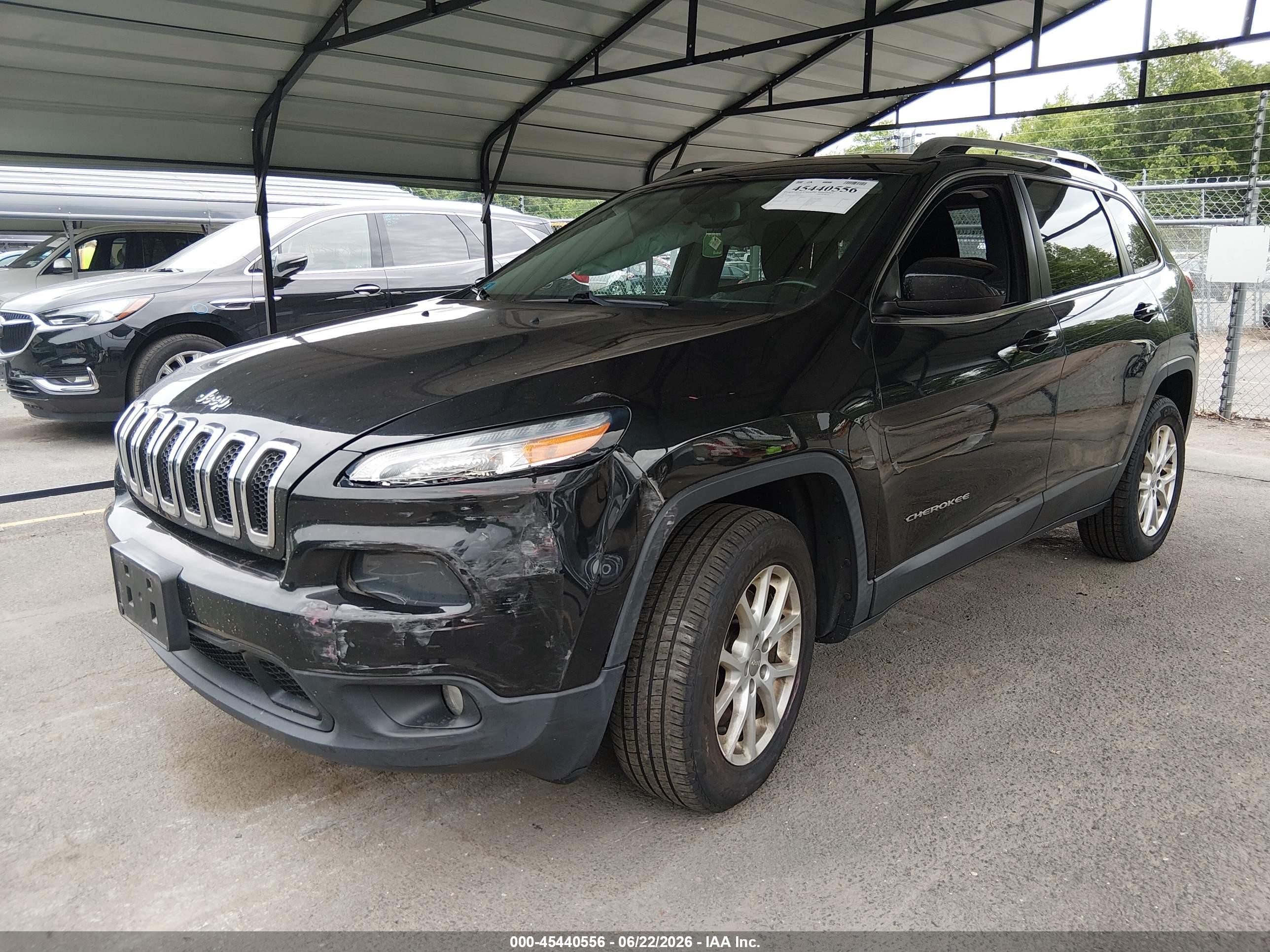 2014 Jeep Cherokee Latitude Black vin: 1C4PJMCB8EW220118