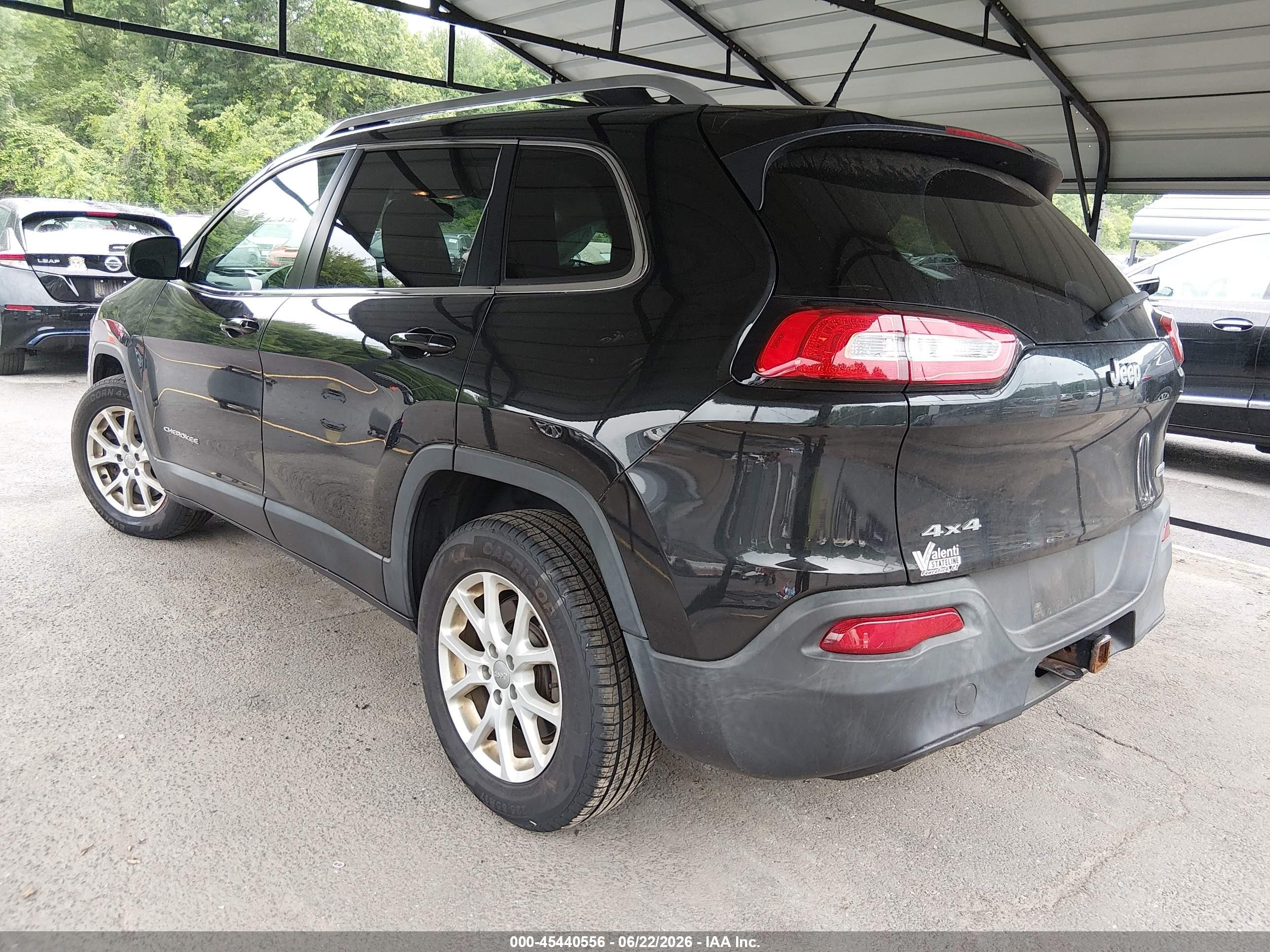 2014 Jeep Cherokee Latitude Black vin: 1C4PJMCB8EW220118