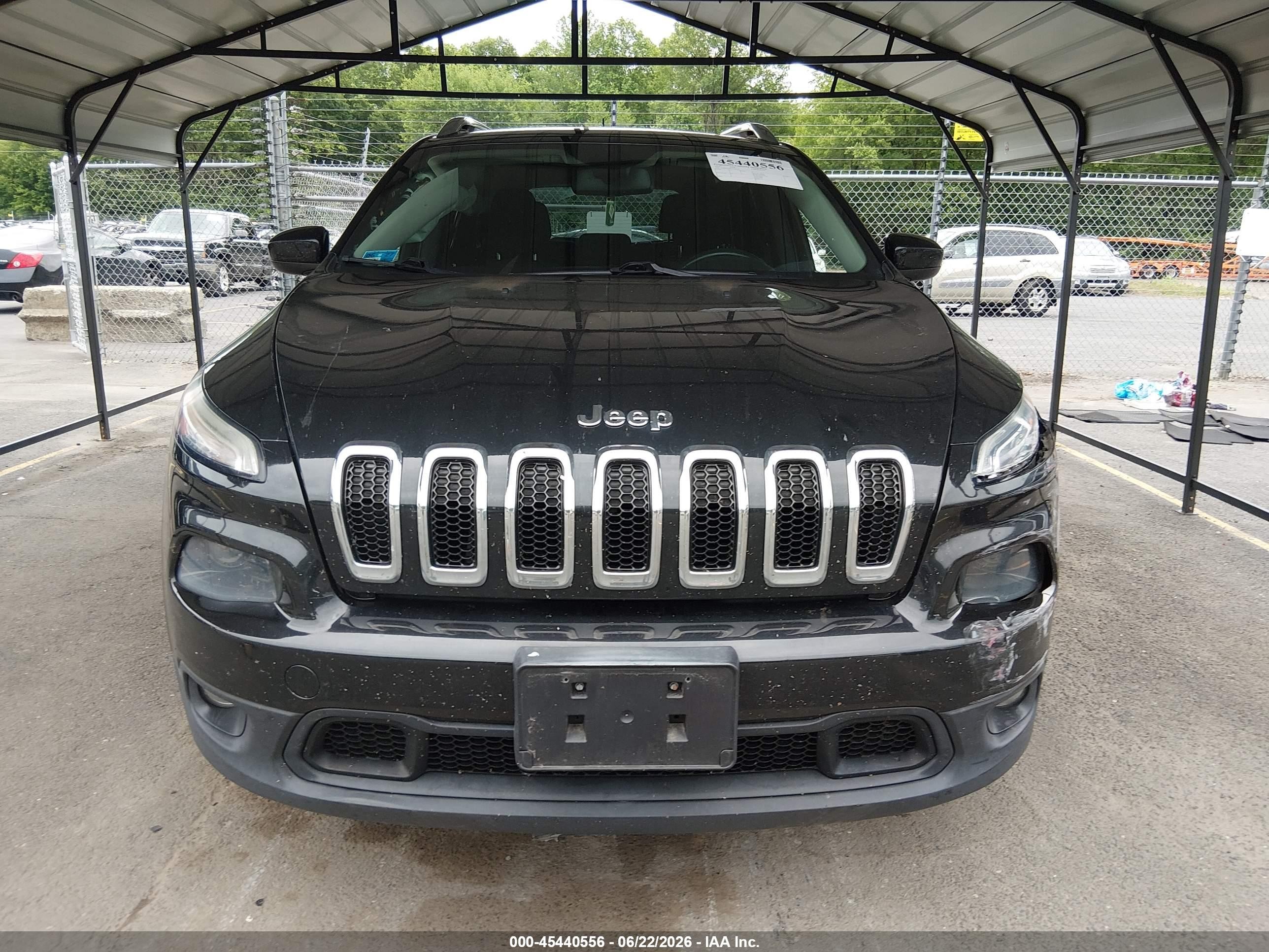 2014 Jeep Cherokee Latitude Black vin: 1C4PJMCB8EW220118