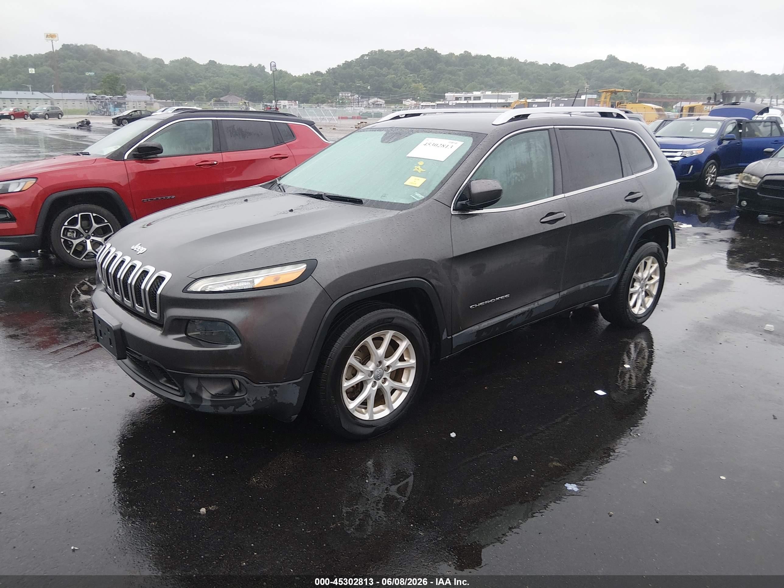 2014 Jeep Cherokee Latitude Gray vin: 1C4PJMCB8EW224542