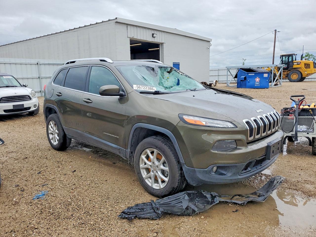 2015 Jeep Cherokee Latitude Green vin: 1C4PJMCB8FW505421