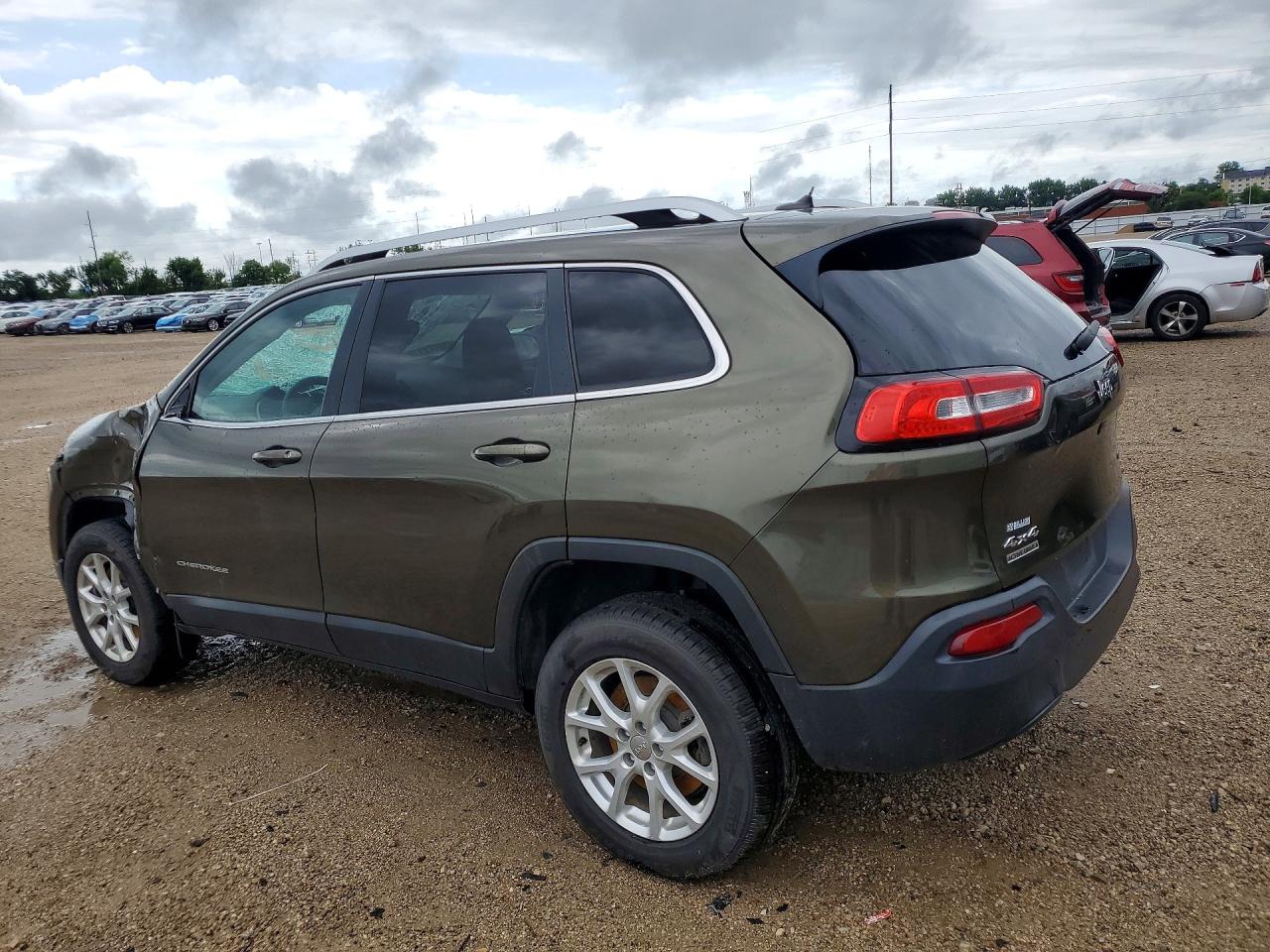 2015 Jeep Cherokee Latitude Green vin: 1C4PJMCB8FW505421