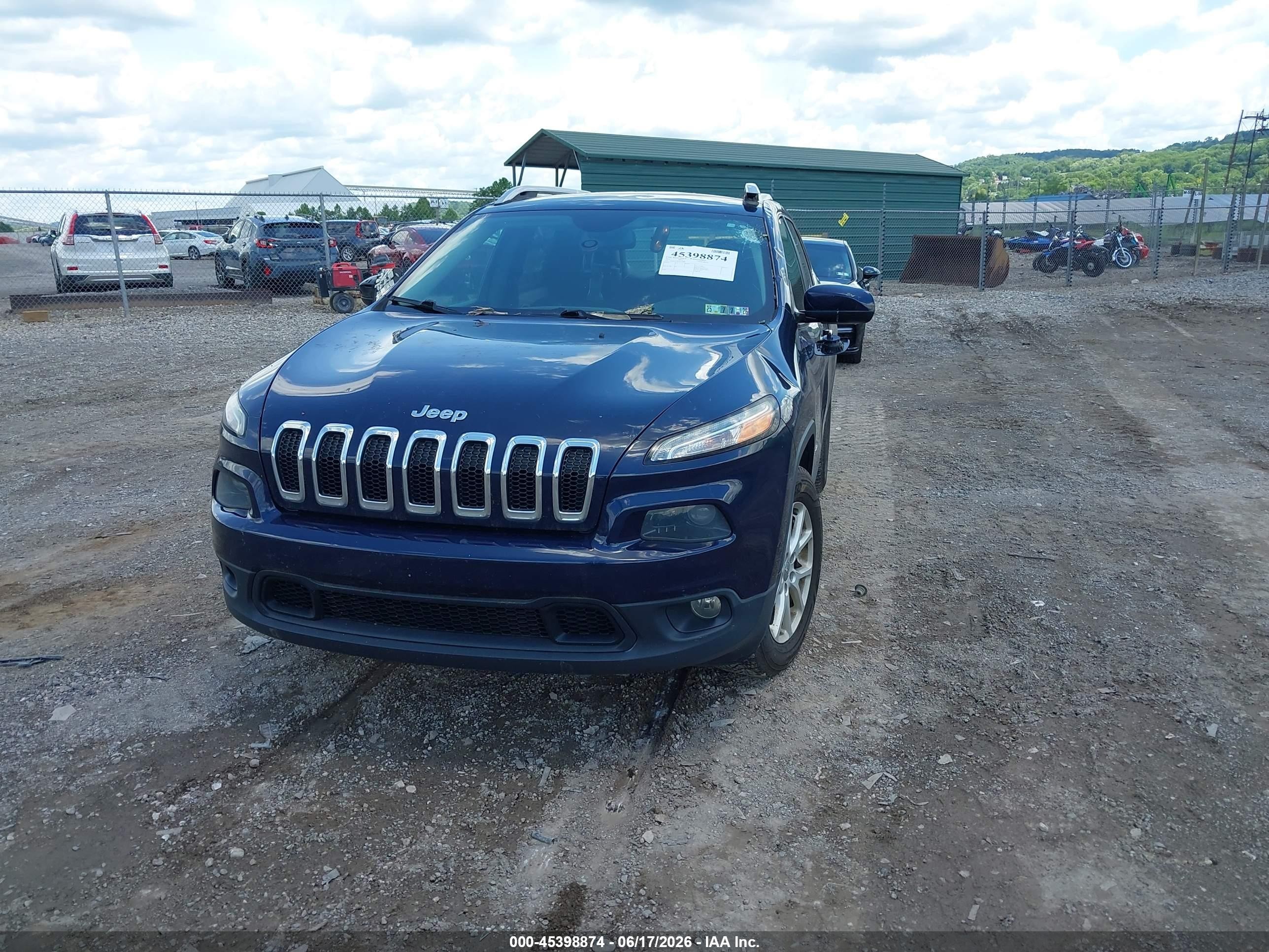 2015 Jeep Cherokee Latitude Dark Blue vin: 1C4PJMCB8FW714898