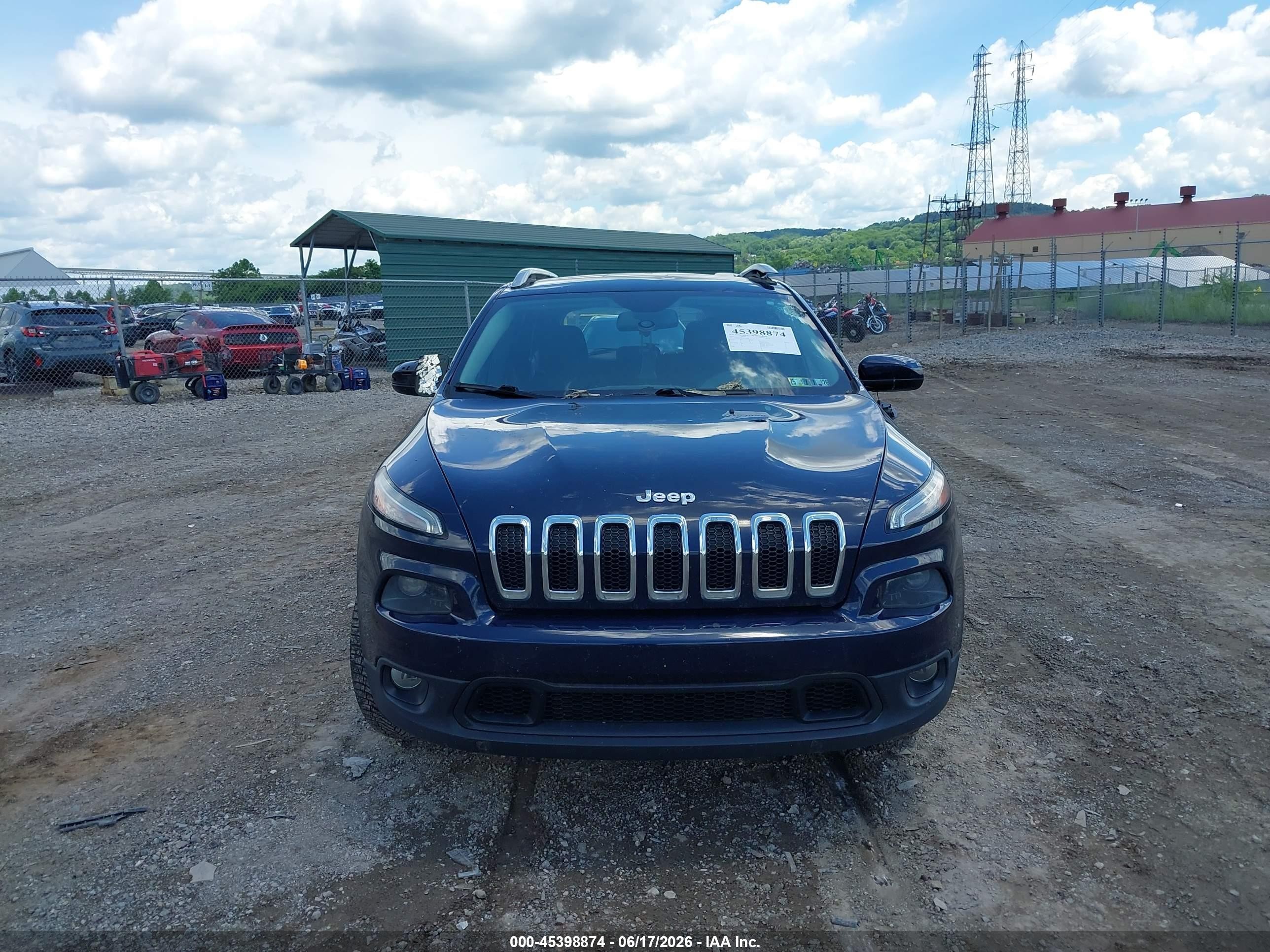 2015 Jeep Cherokee Latitude Dark Blue vin: 1C4PJMCB8FW714898