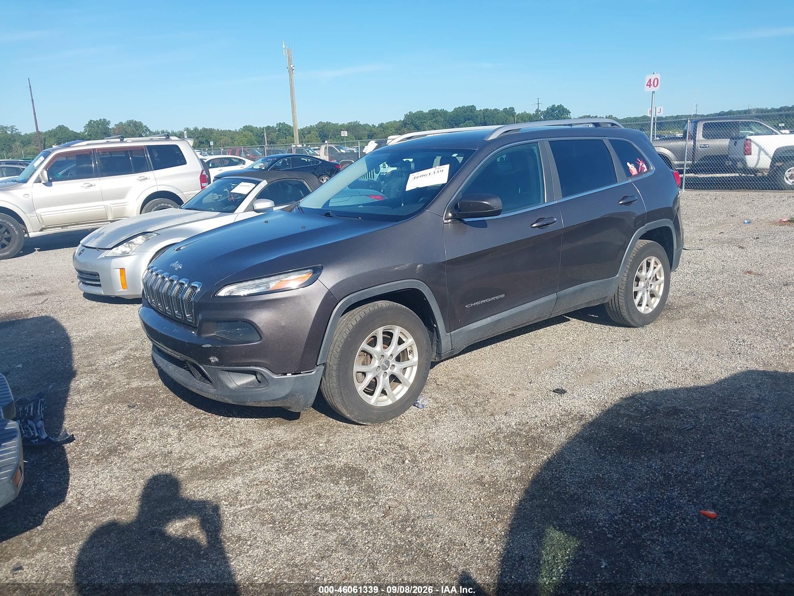 2014 Jeep Cherokee Latitude Серый vin: 1C4PJMCB9EW140827