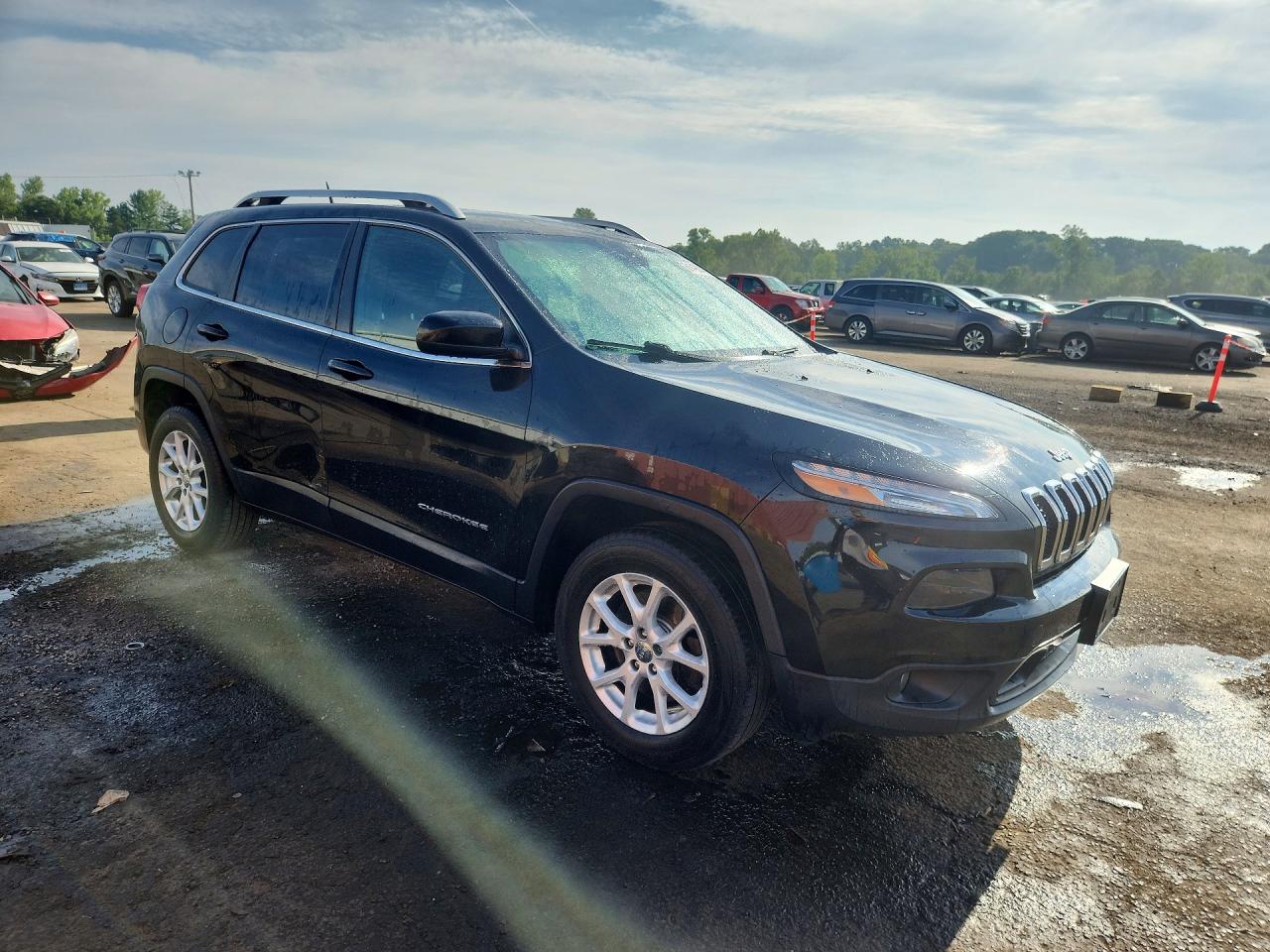 2014 Jeep Cherokee Latitude Black vin: 1C4PJMCB9EW167820