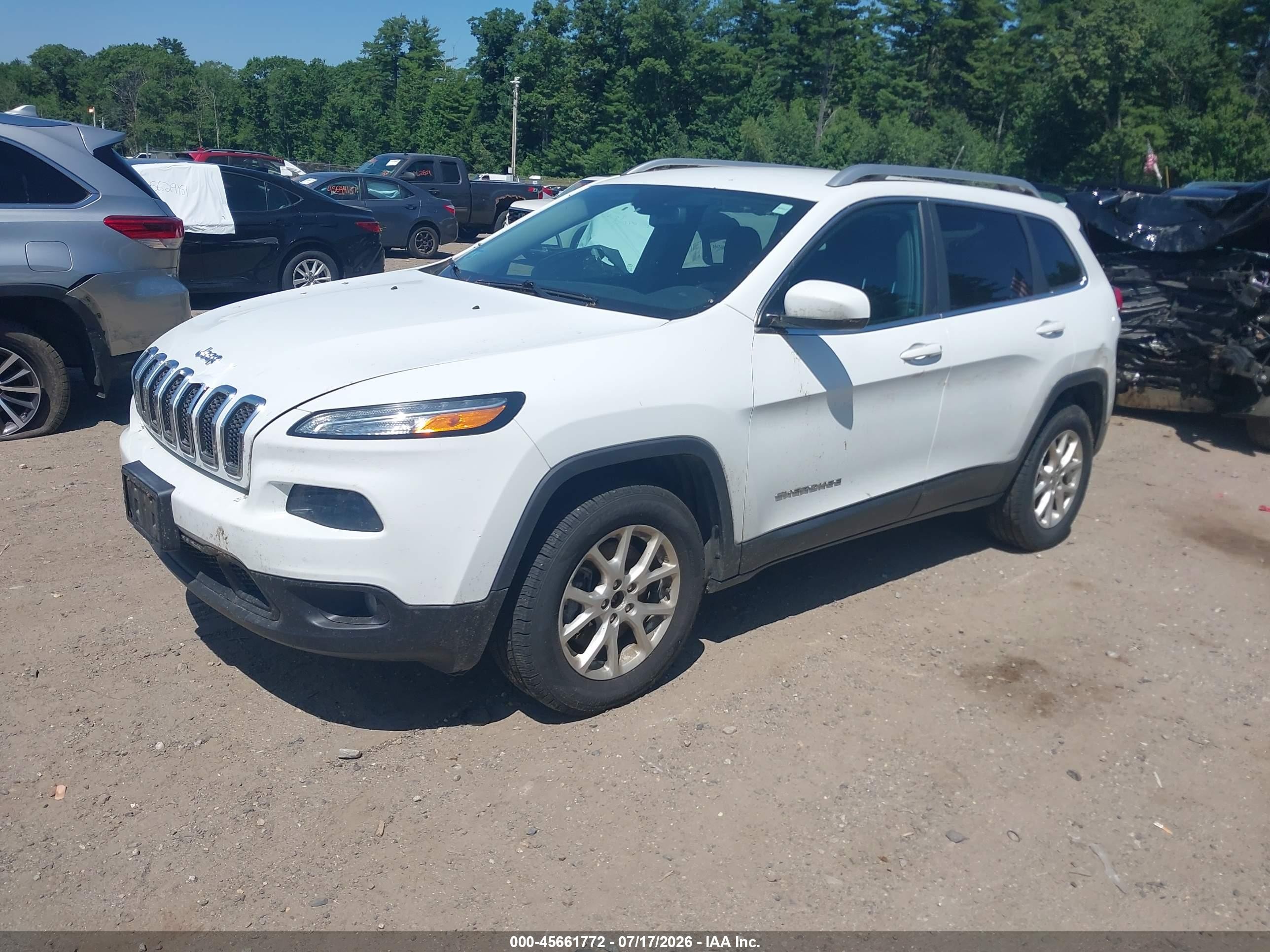 2014 Jeep Cherokee Latitude Белый vin: 1C4PJMCB9EW169910