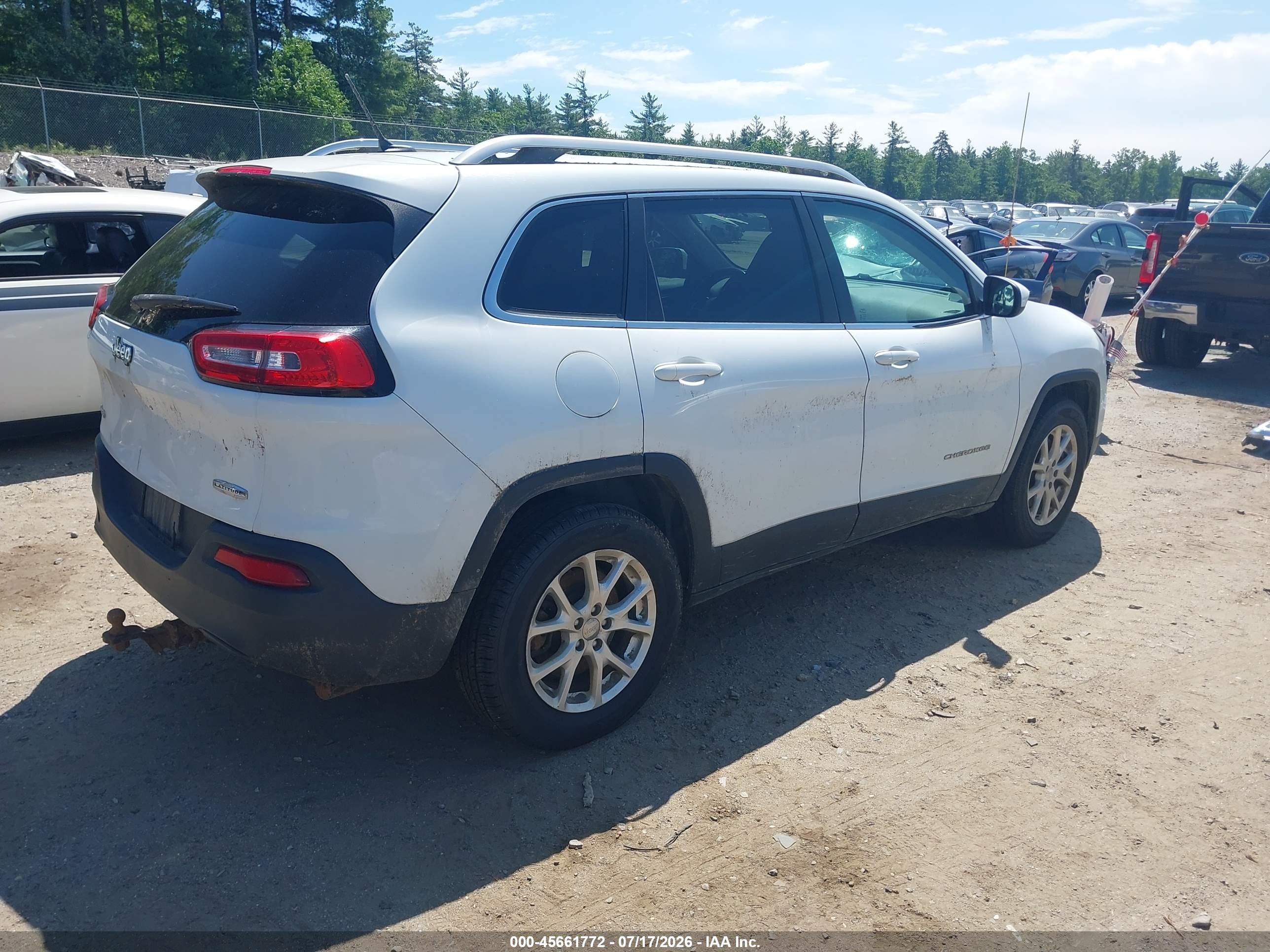 2014 Jeep Cherokee Latitude Белый vin: 1C4PJMCB9EW169910