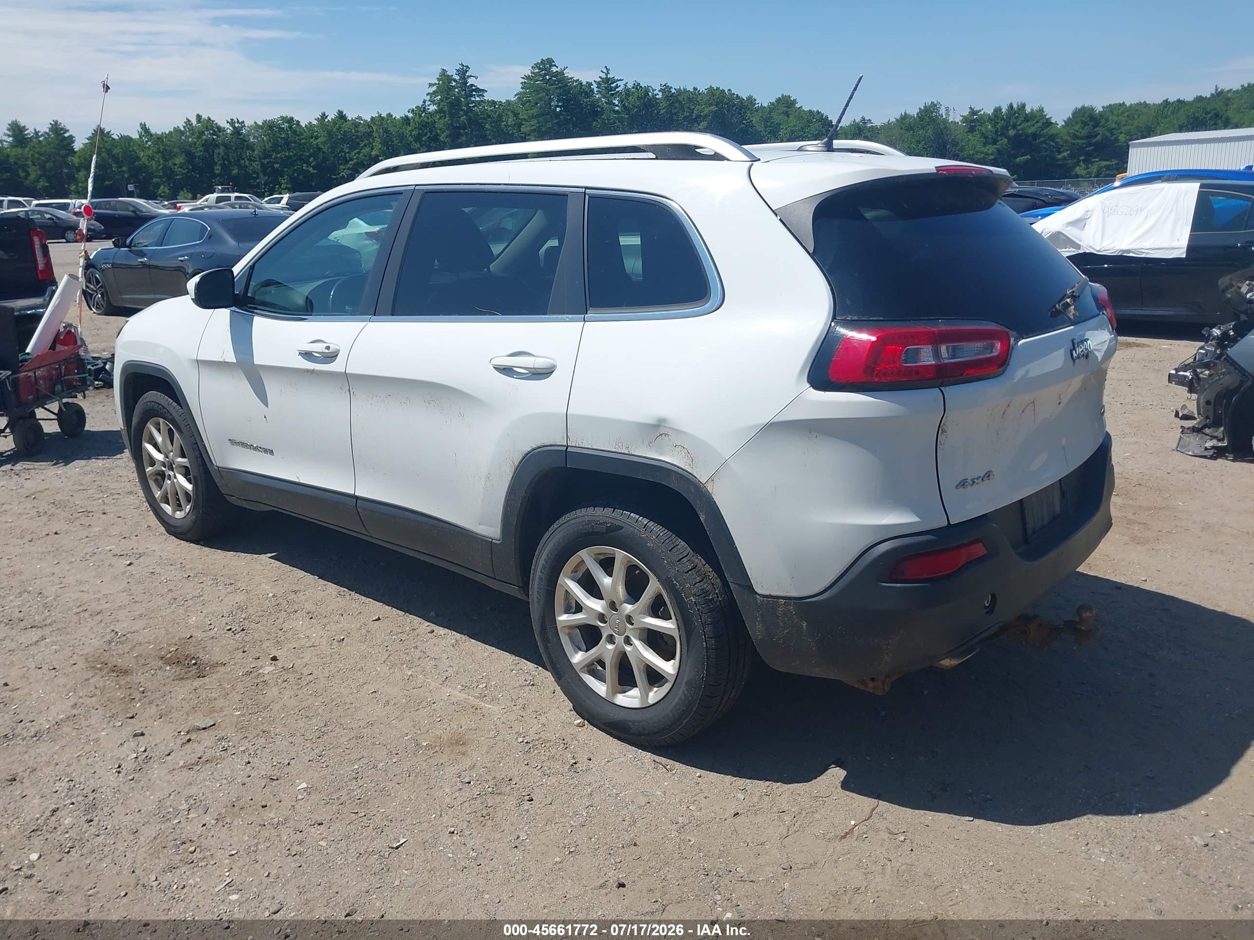 2014 Jeep Cherokee Latitude Белый vin: 1C4PJMCB9EW169910