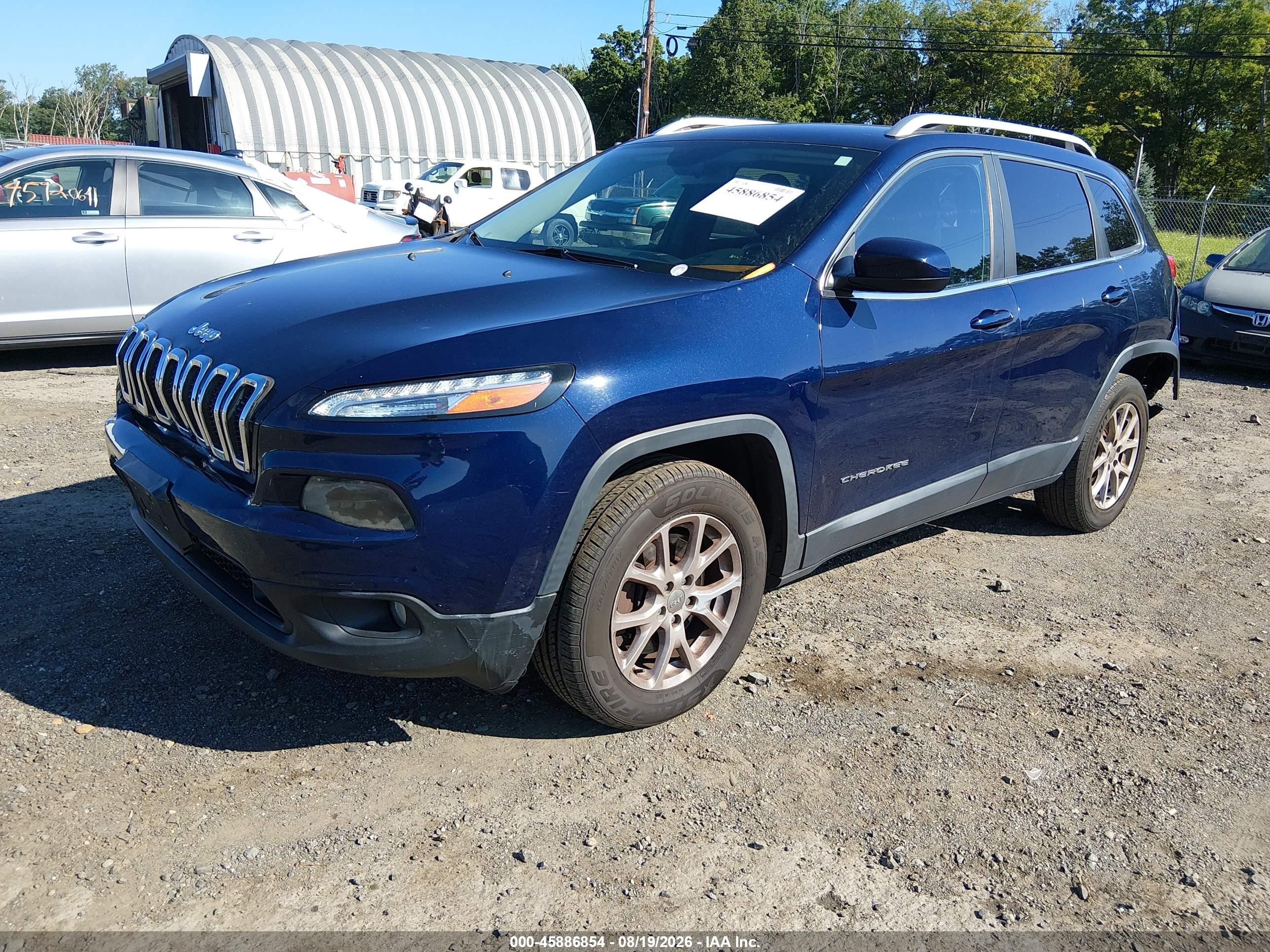 2014 Jeep Cherokee Latitude Dark Blue vin: 1C4PJMCB9EW197819