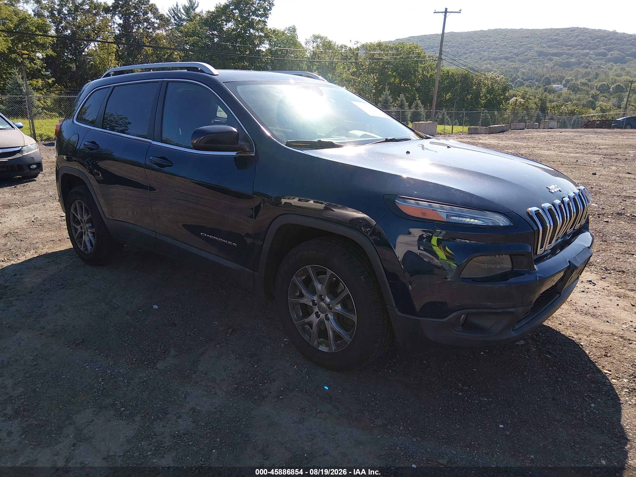2014 Jeep Cherokee Latitude Dark Blue vin: 1C4PJMCB9EW197819