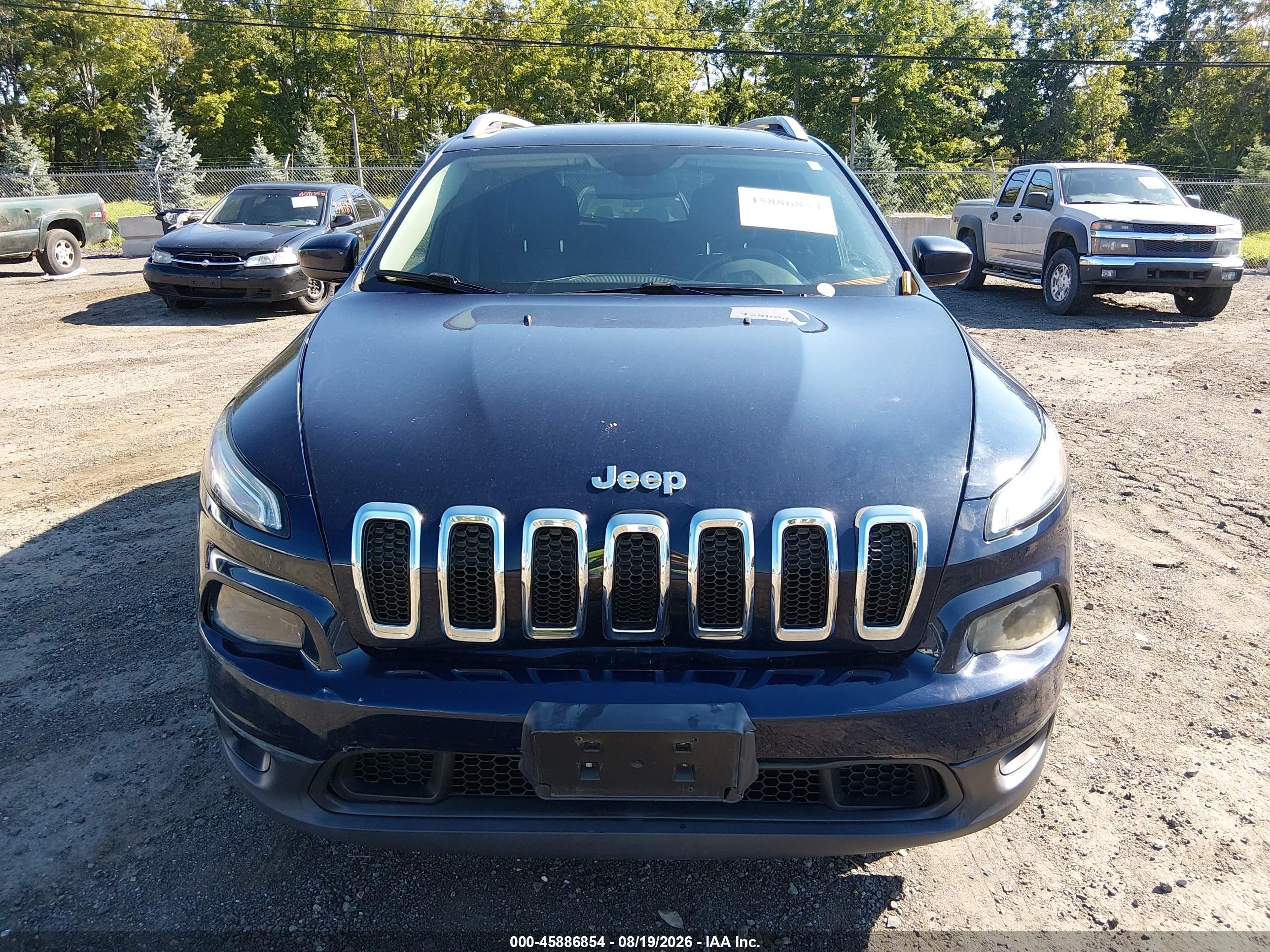 2014 Jeep Cherokee Latitude Dark Blue vin: 1C4PJMCB9EW197819